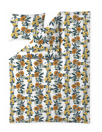 60652-5491-01-06; Finlayson Kaksin Duvet Cover set Orange / Green / 150x210 + 50x60 cm 