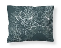 60137-4546-13-10; Finlayson Viktoria Tencel-Sateen Pillowcase Petrol / Aqua / 50x60 cm 