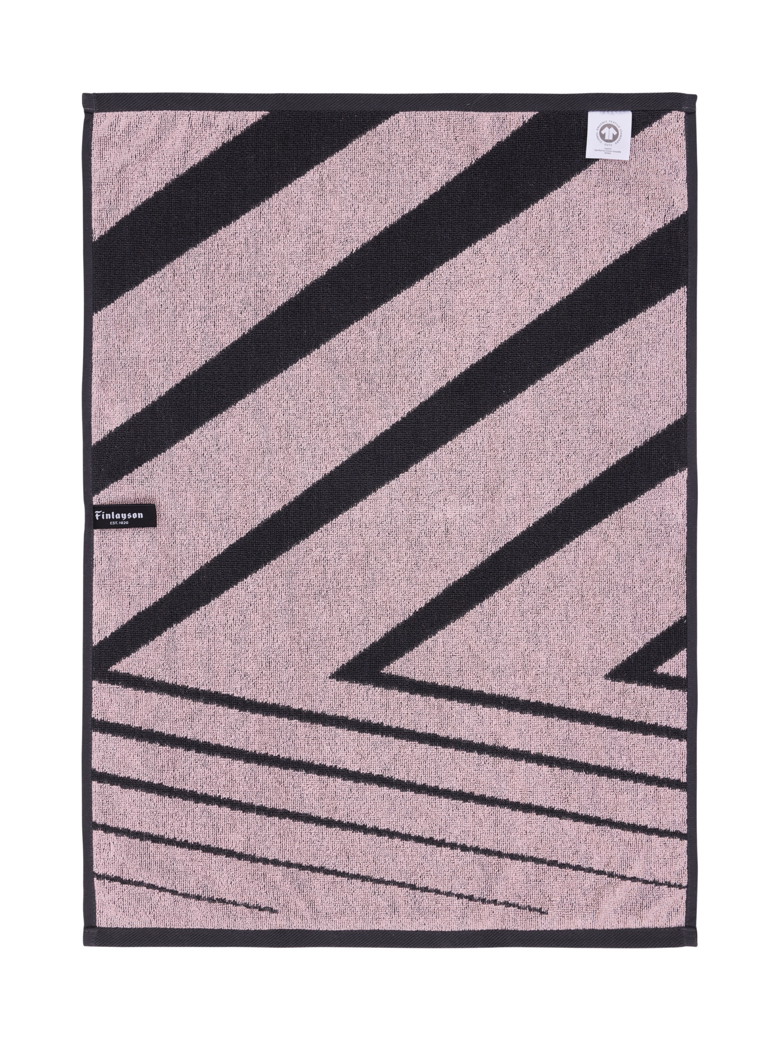70563-4424-01-12_2; Finlayson Korret Hand Towel Grey / Light Red / 50x70 cm 