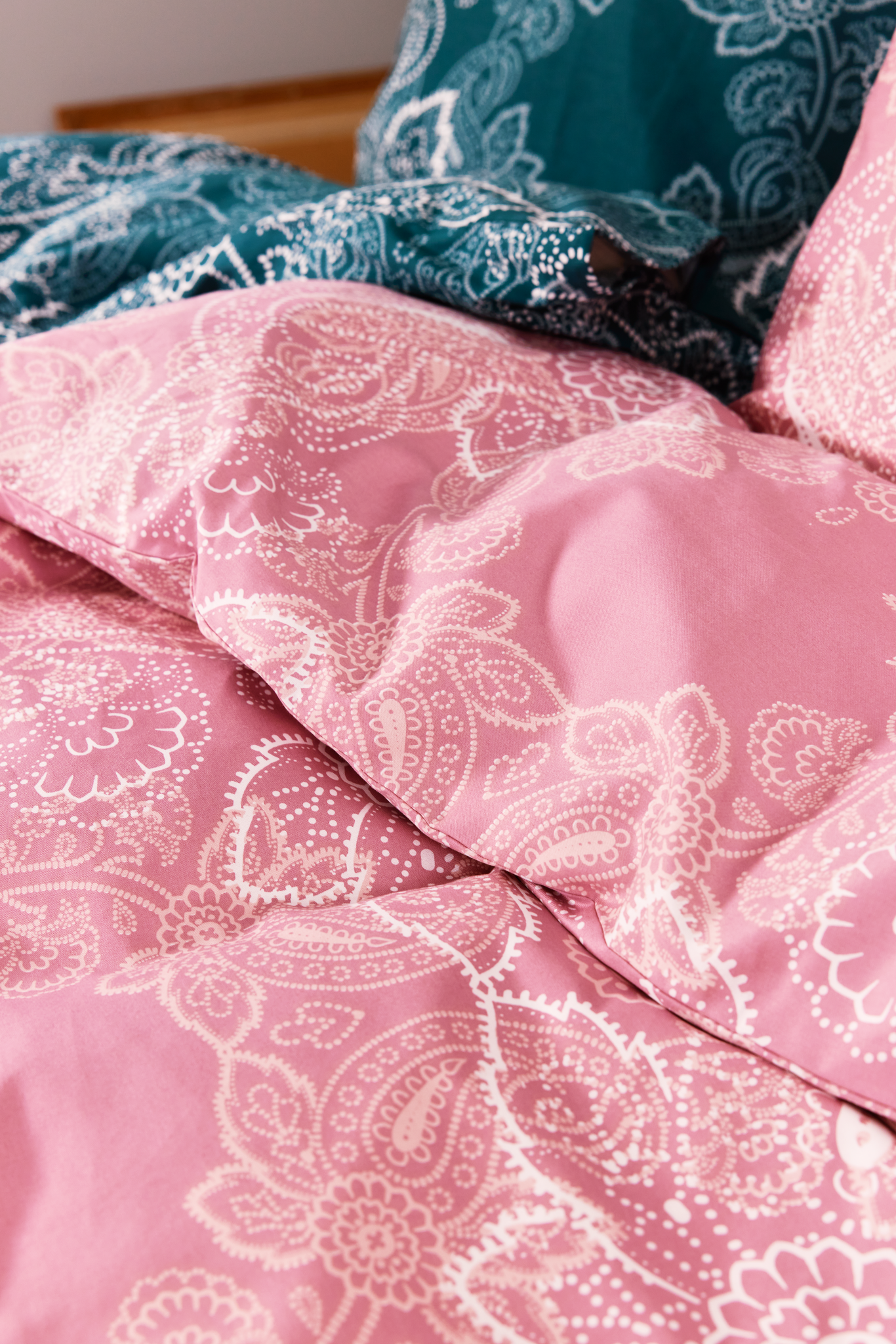 60714-4546-14-06_3; Finlayson Viktoria Tencel-Sateen Duvet Cover set Rose / 150x210 + 50x60 cm 