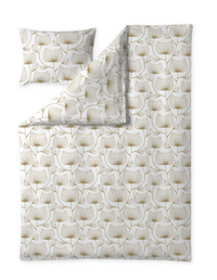Esther Sateen Duvet Cover Set White / Black / 150x210 +