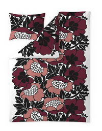 Finlaysonshop.com Annukka duvet cover set Coral / Red wine / 150x210 + 50x60 cm