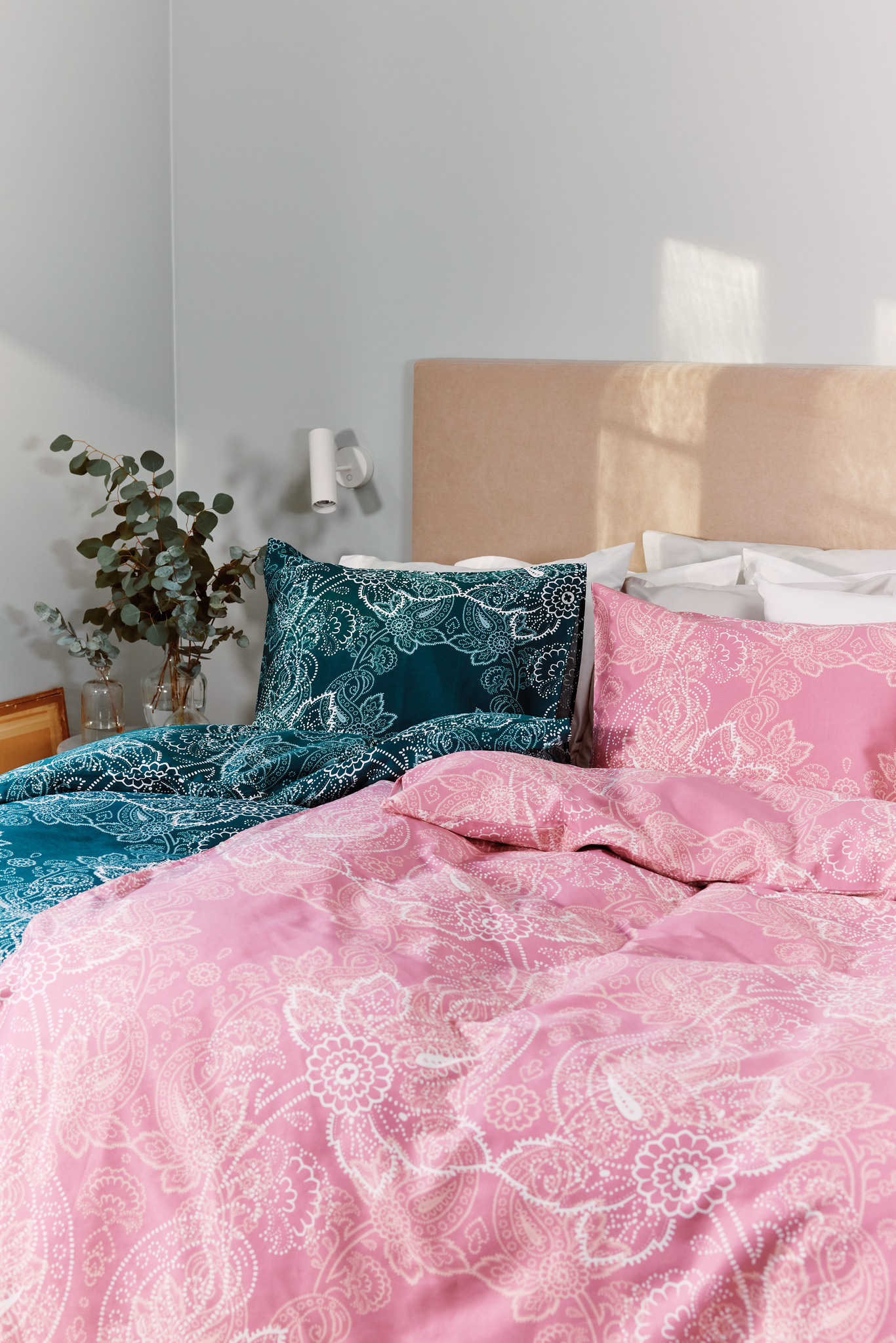 60714-4546-14-06_1; Finlayson Viktoria Tencel-Sateen Duvet Cover set Rose / 150x210 + 50x60 cm 
