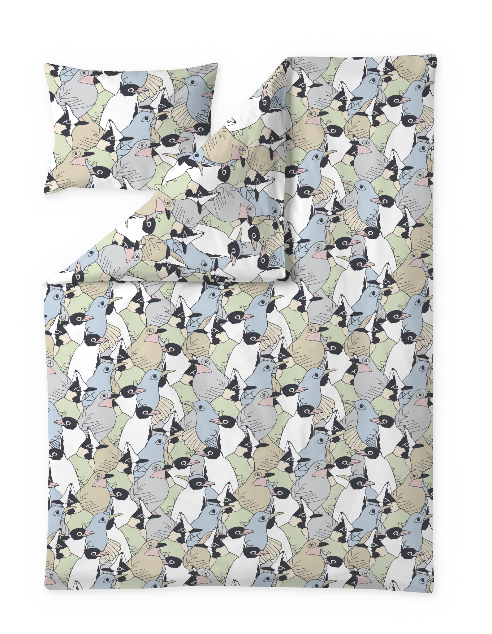 60652-5490-01-06; Finlayson Sekaparvi Duvet Cover set Pastel / 150x210 + 50x60 cm 