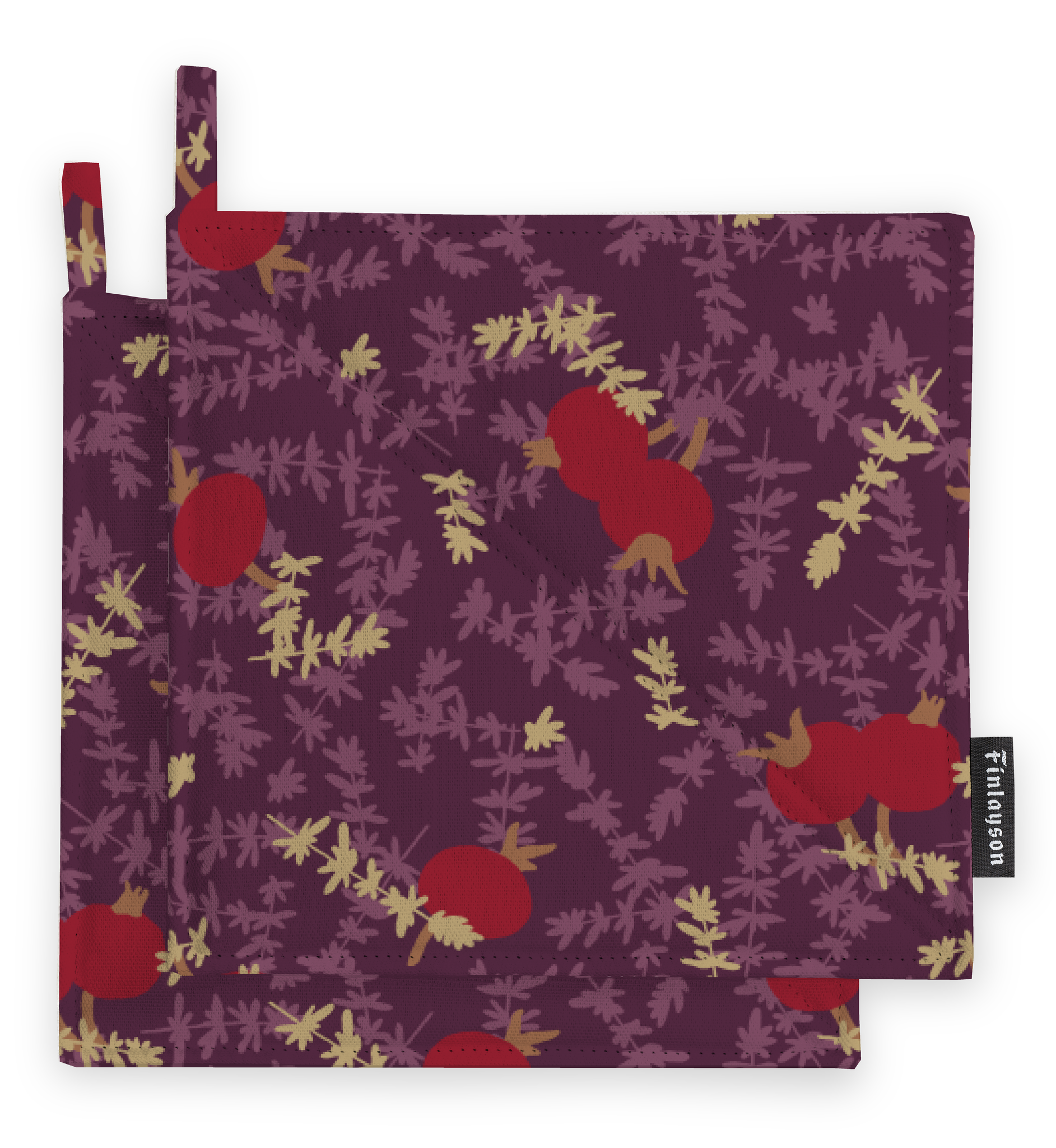 80017-5498-01-10; Finlayson Ruusunmarja Potholder 2 pcs Plume / 22x22 cm 