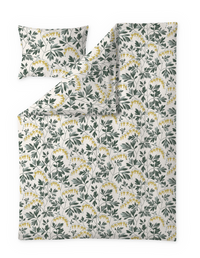 60652-5523-02-06; Finlaysonshop.com Särkynytsydän duvet cover set Green / Yellow / 150x210 + 50x60 cm