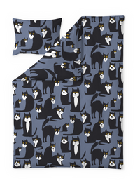Finlaysonshop.com Spot the Dog duvet cover set Grey / Blue / 150x210 + 50x60 cm
