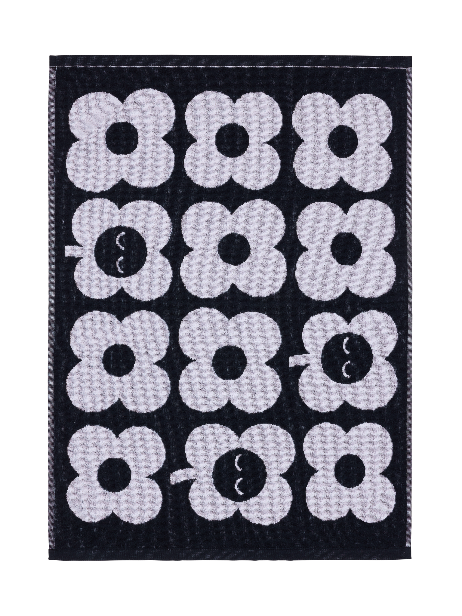 70563-5497-01-12_3; Finlayson Kukka Hand Towel Black / White / 50x70 cm 