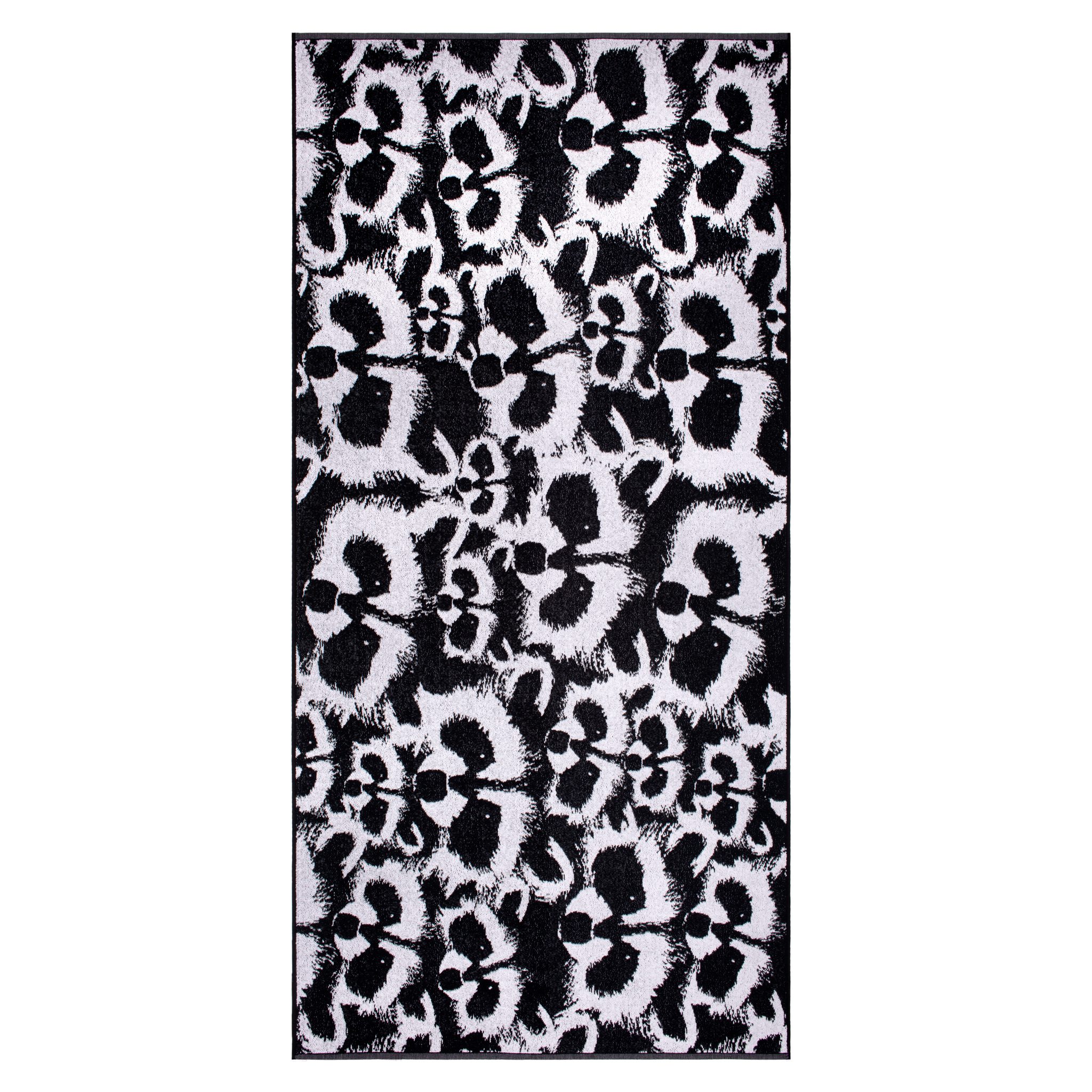 70556-4682-01-06; Finlayson Pesue Bath Towel Black / White / 90x180 cm 