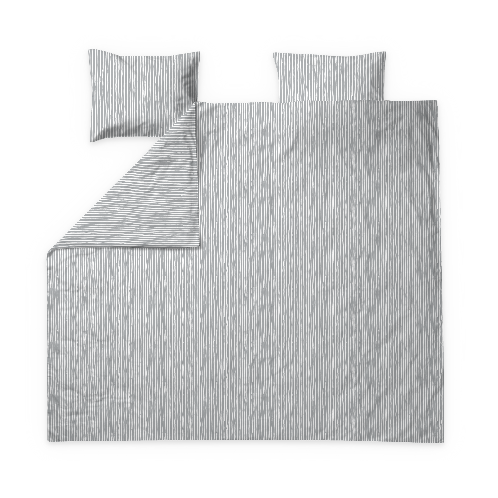 60683-5238-07-05; Finlayson Tiuhta Double duvet cover set Grey / 240x210 + 50x60 cm 