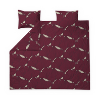 60692-5469-01-05; Finlayson Lilia Double sateen duvet cover set Burgundy / Beige / 240x210 + 50x60 cm 