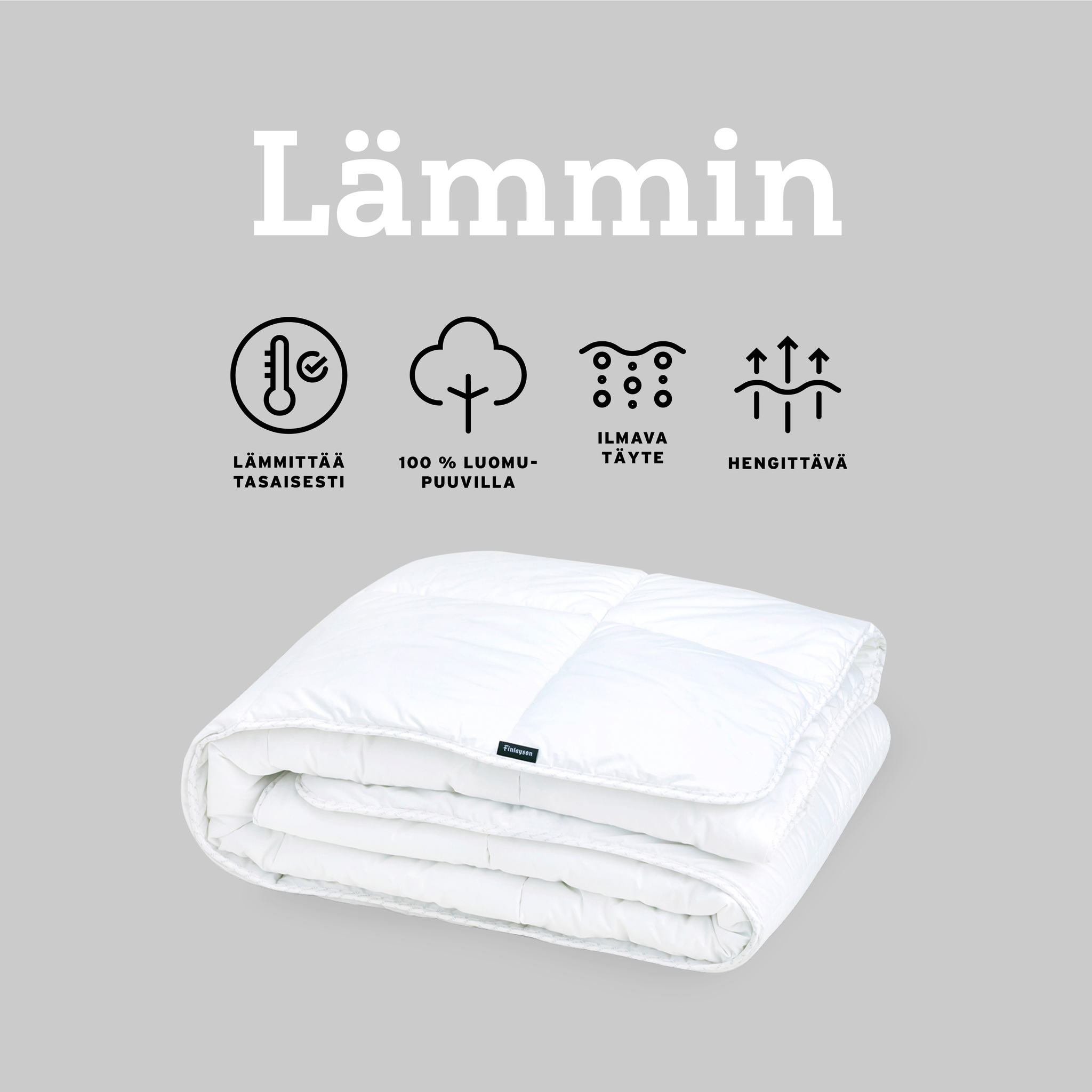 40511-0403-01-04_3; Finlayson Lämmin Duvet single bed White / 150x200 cm 