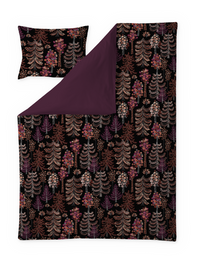 60712-4962-07-06; Finlayson Sadussa Sateen Duvet Cover set Wine / 150x210 + 50x60 cm 