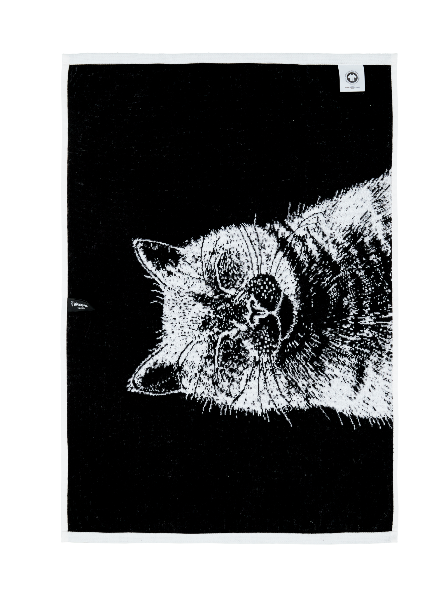 70510-5393-01-12_2; Finlayson Kissa Hand Towel Blackn and white / 50x70 cm 