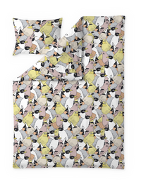 60652-5490-03-06; Finlayson Sekaparvi Duvet Cover set Yellow / Grey / 150x210 + 50x60 cm 