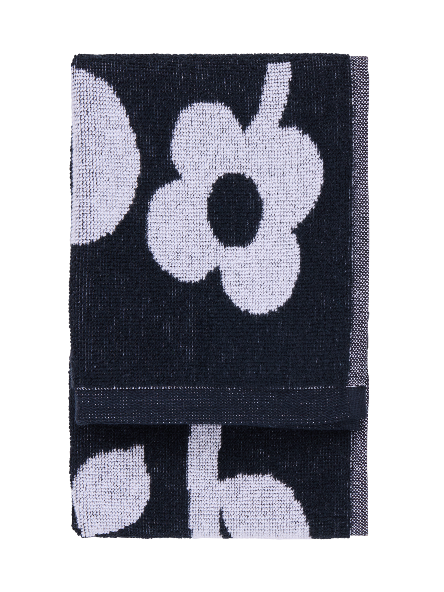 70562-5496-01-12; Finlayson Riemu Hand Towel Black / White / 50x70 cm 