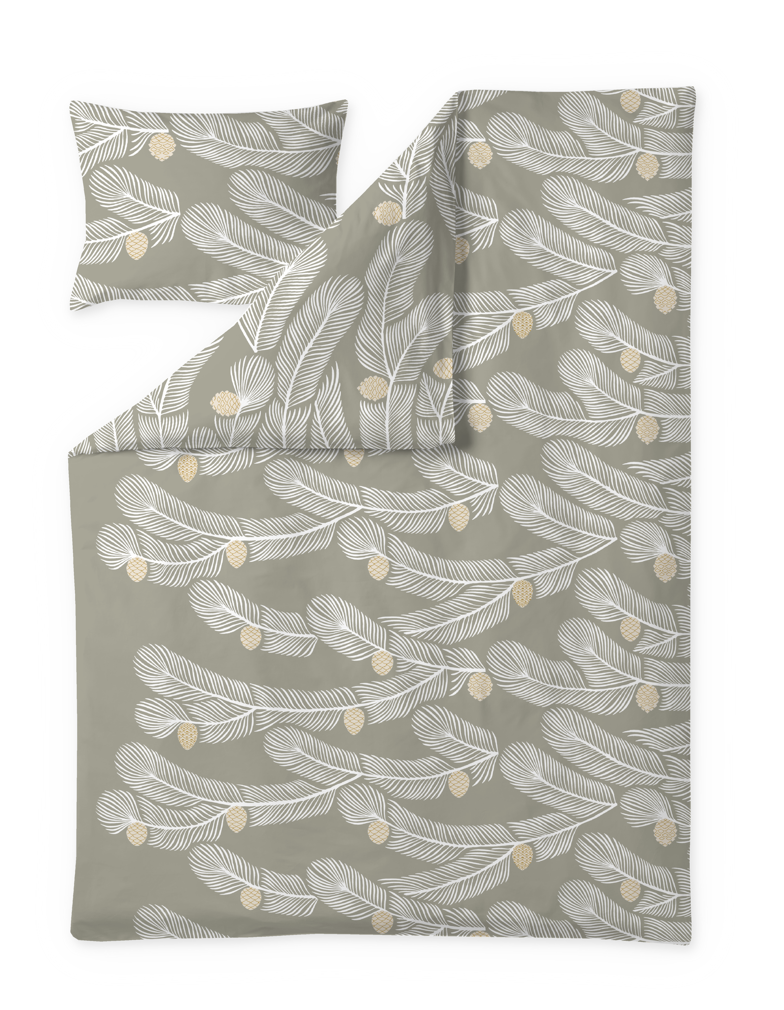 60652-5465-01-06; Finlayson Ikimetsä Duvet cover set Beige / 150x210 + 50x60 cm 