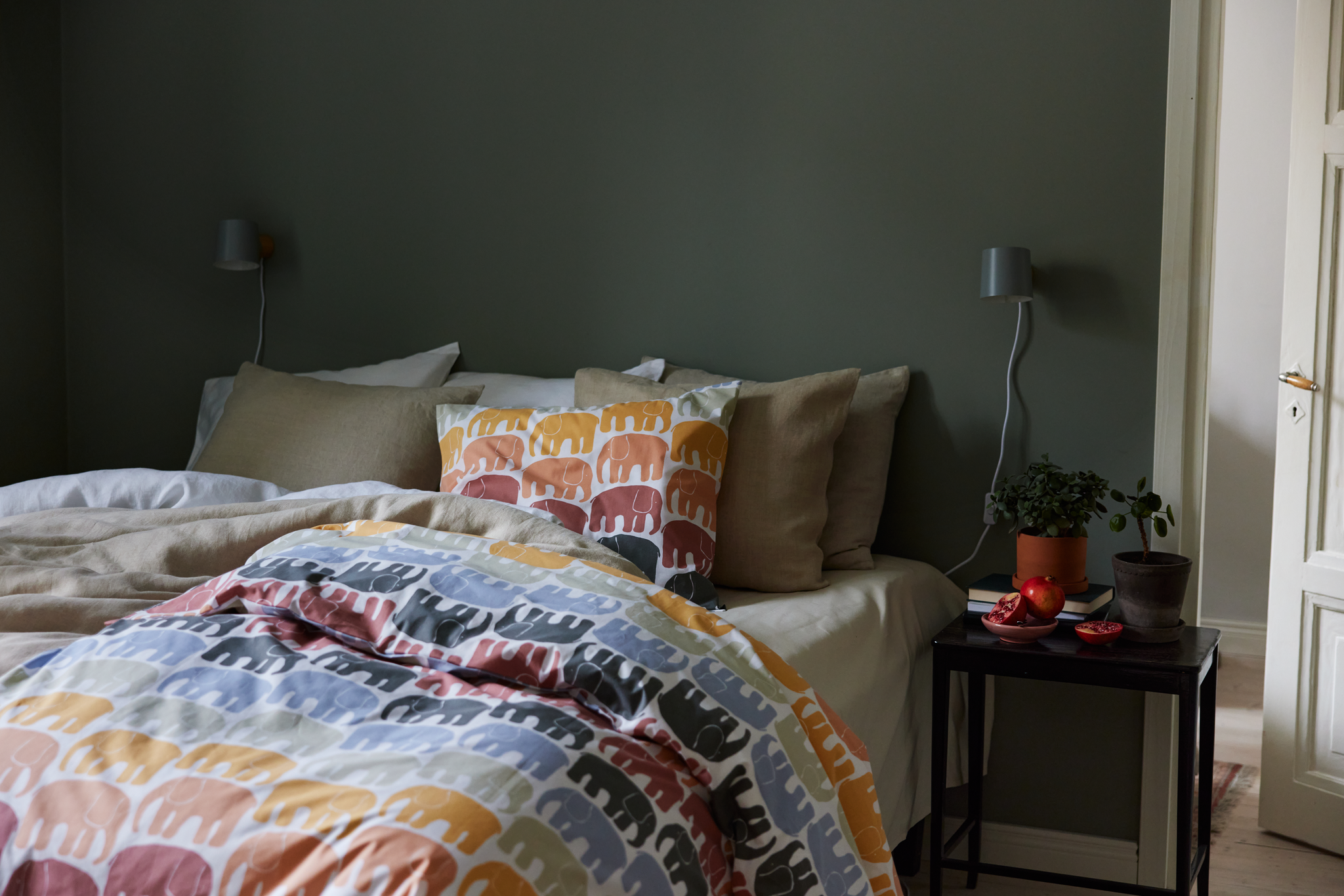 60652-4547-25-06_2; Finlayson Elefantti multi Duvet cover set Multi / 150x210 + 50x60 cm 