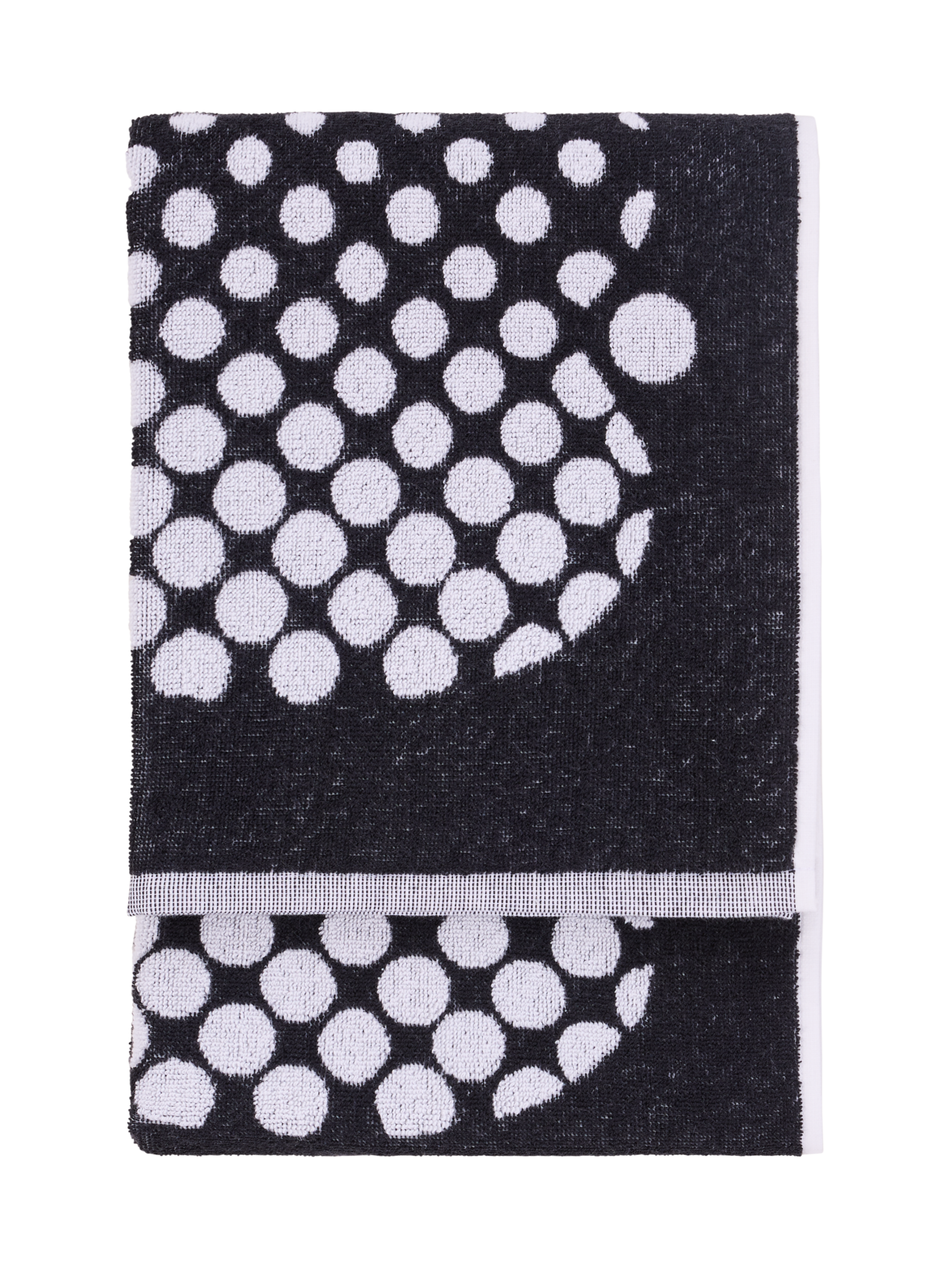 71064-1367-06-06_3; Finlayson Optinen Omena Bath Towel Black / 70x140 cm 