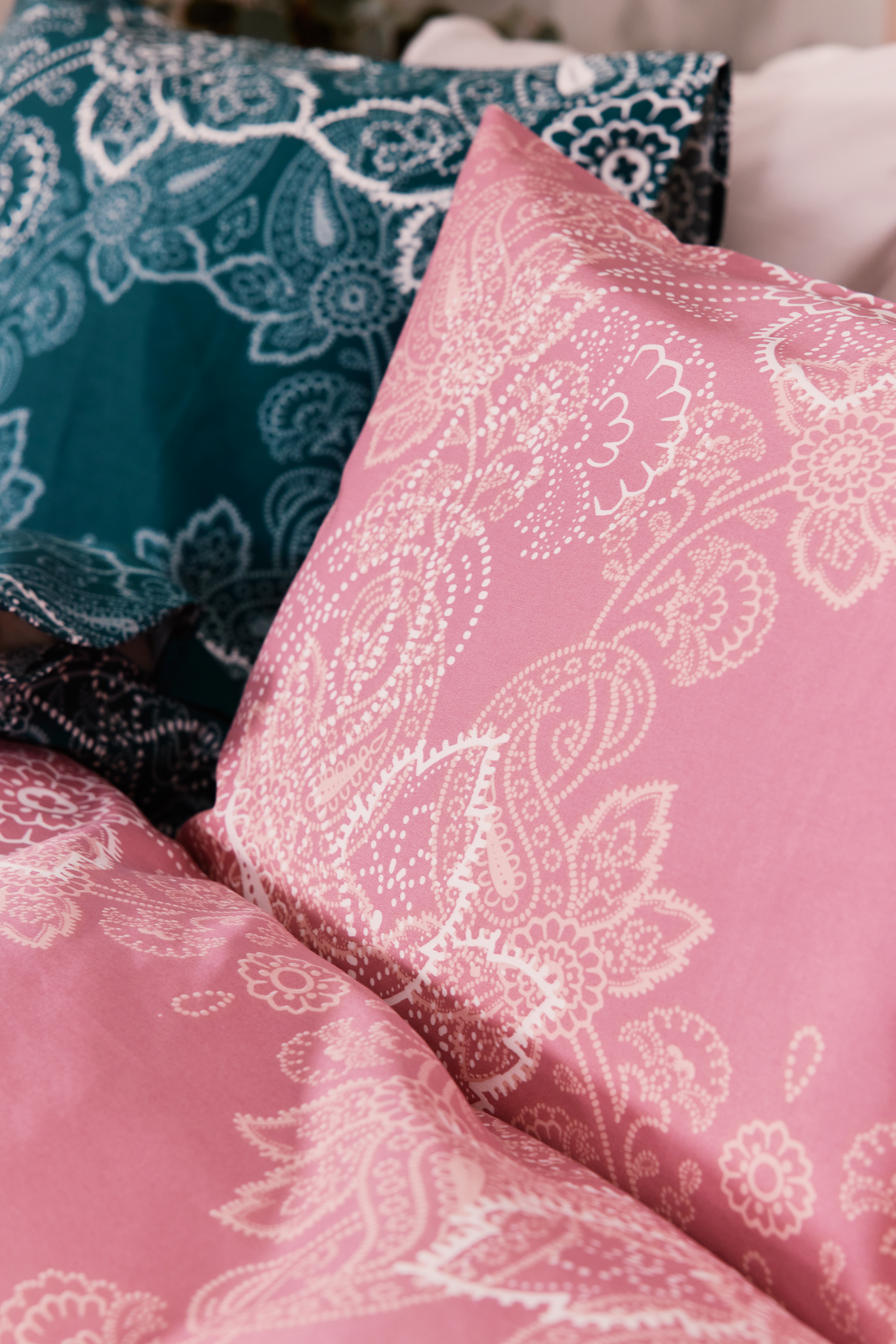 60714-4546-14-06_2; Finlayson Viktoria Tencel-Sateen Duvet Cover set Rose / 150x210 + 50x60 cm 