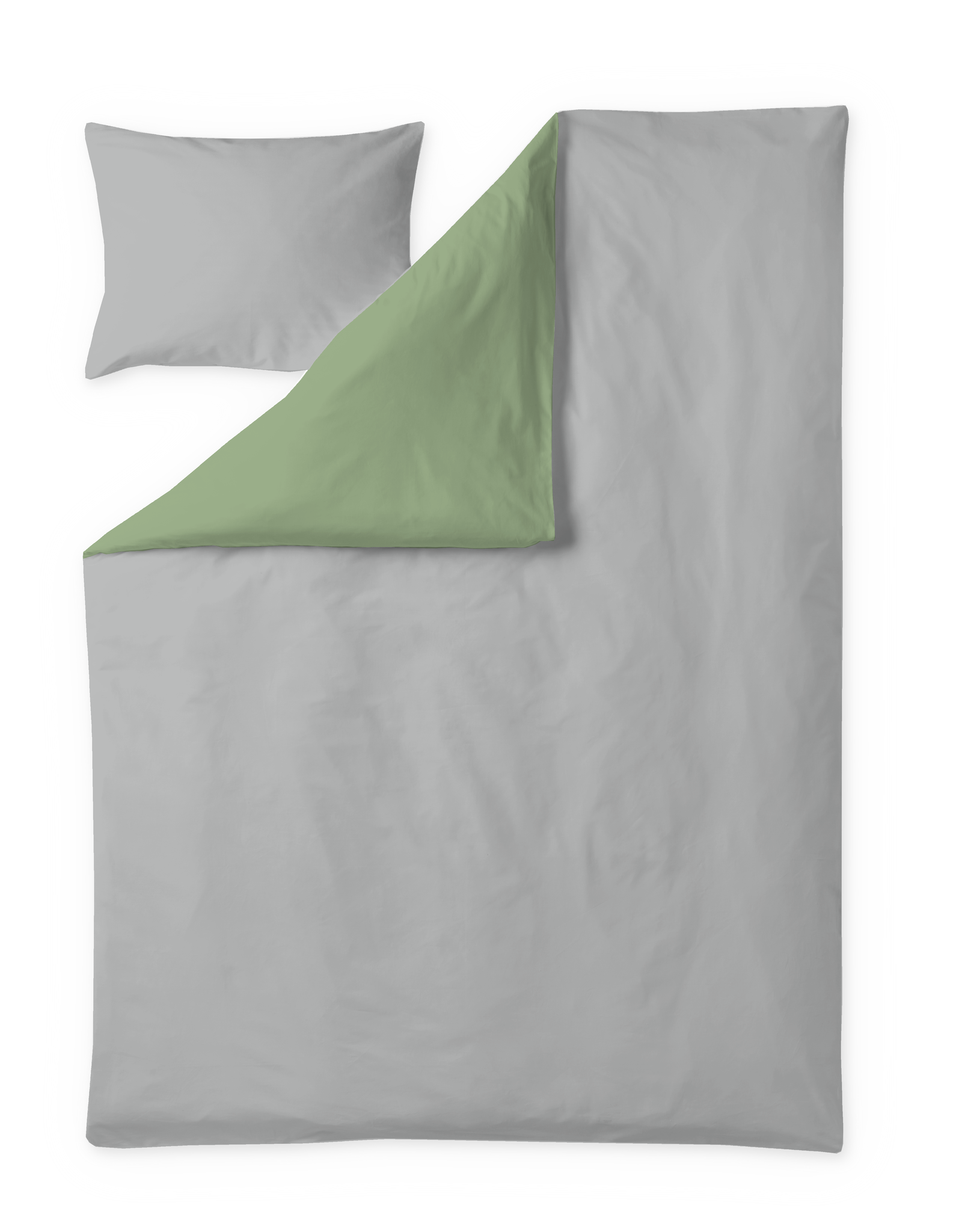 60653-0100-07-06; Finlayson Pakka Duvet cover set Grey / Green / 150x210 + 50x60 cm 