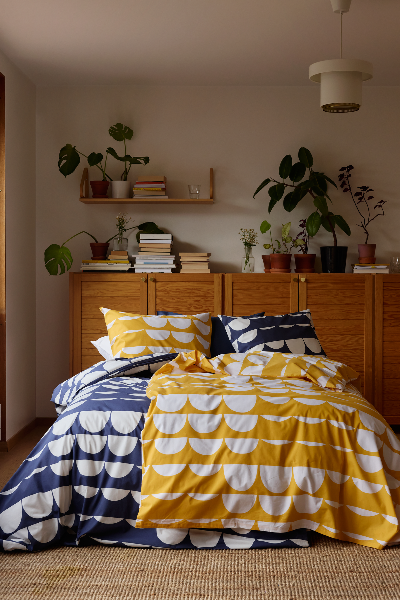 60682-4674-11-05_1; 60652-4674-10-06_1; 60652-4674-11-06_1; Finlayson Pajatso Duvet Covet Set Dark Blue / White / 150x210 + 50x60 cm 