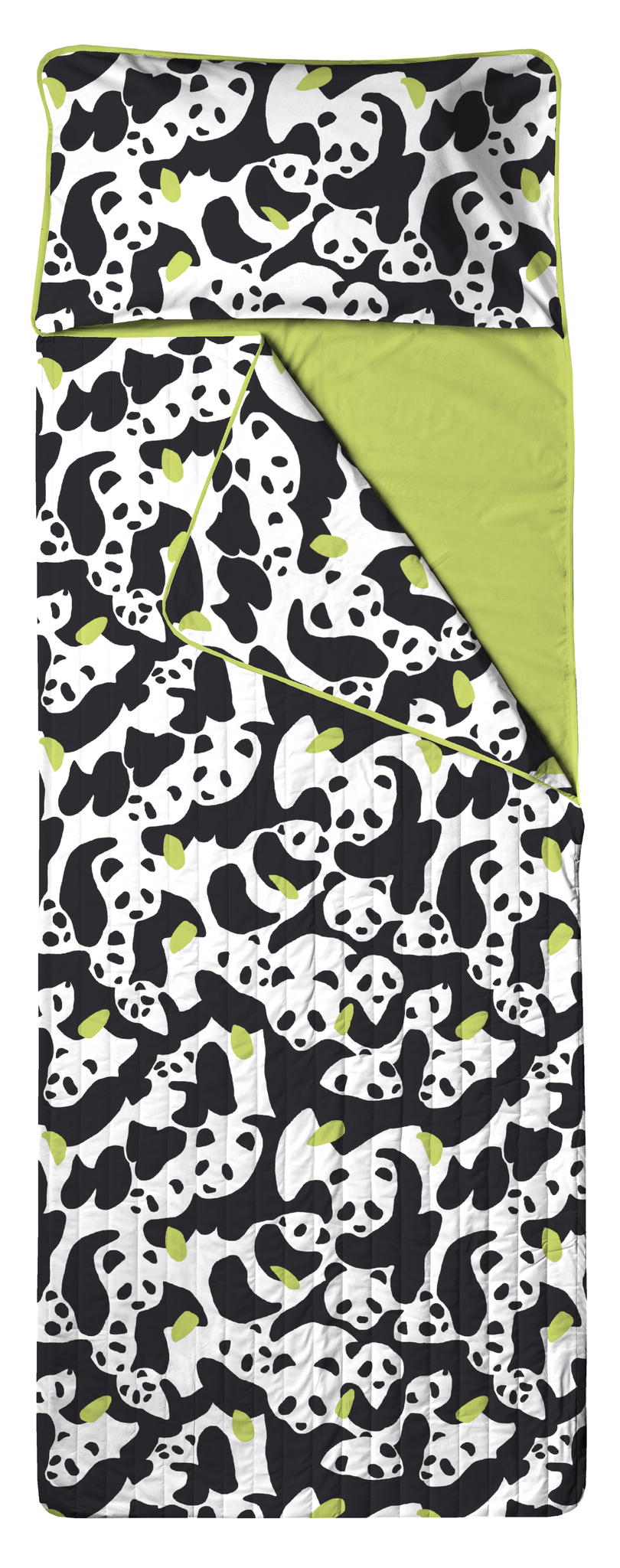 60432-5435-01-06; Finlayson Sukukokous Sleep Bag Black / White / Green / 90x250 cm 