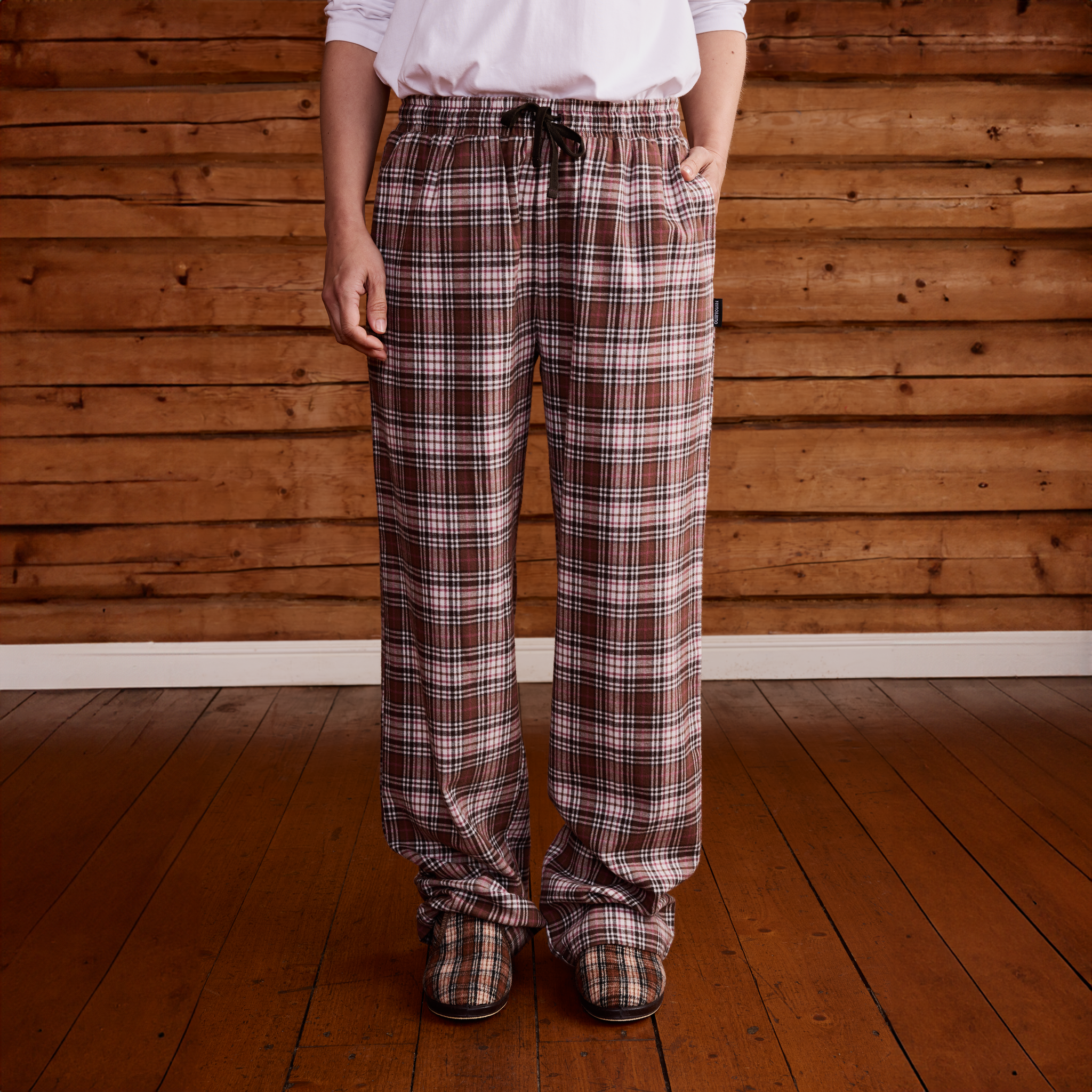 22719186004; 22719186001; 22719186002; 22719186003; Finlayson Aino Flannel Pyjama Trousers Brown / L 
