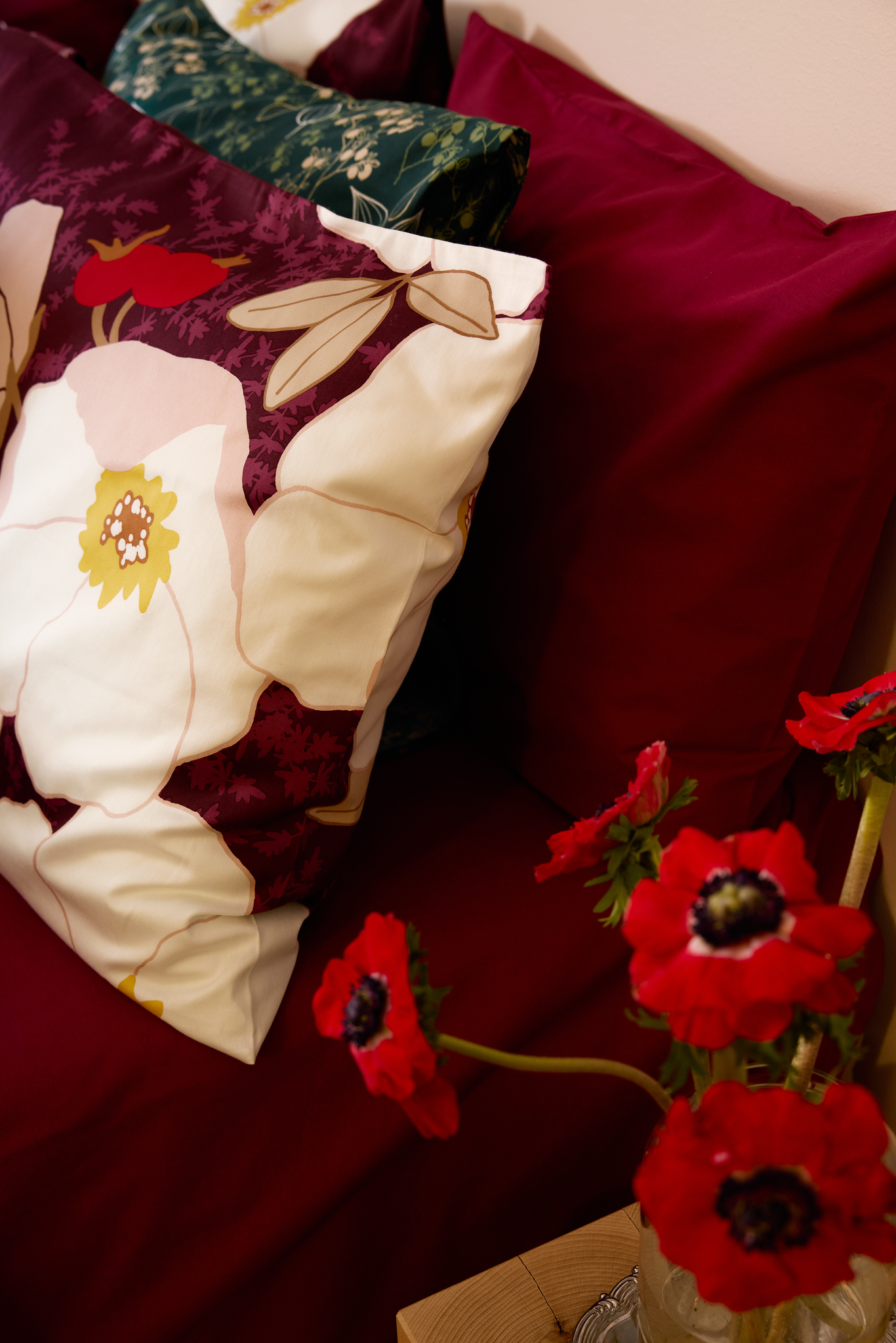 60692-5494-01-05_3; Finlayson Rosa Double Sateen Duvet Cover set Plume / 240x210 + 50x60 cm 