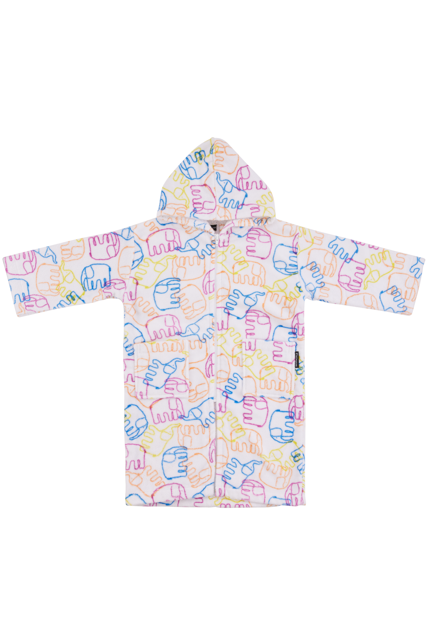 70234-5417-01-03; 70233-5417-01-03; Finlayson Elefantti villi pieni Children's bathrobe Multi / 92-104 cm 