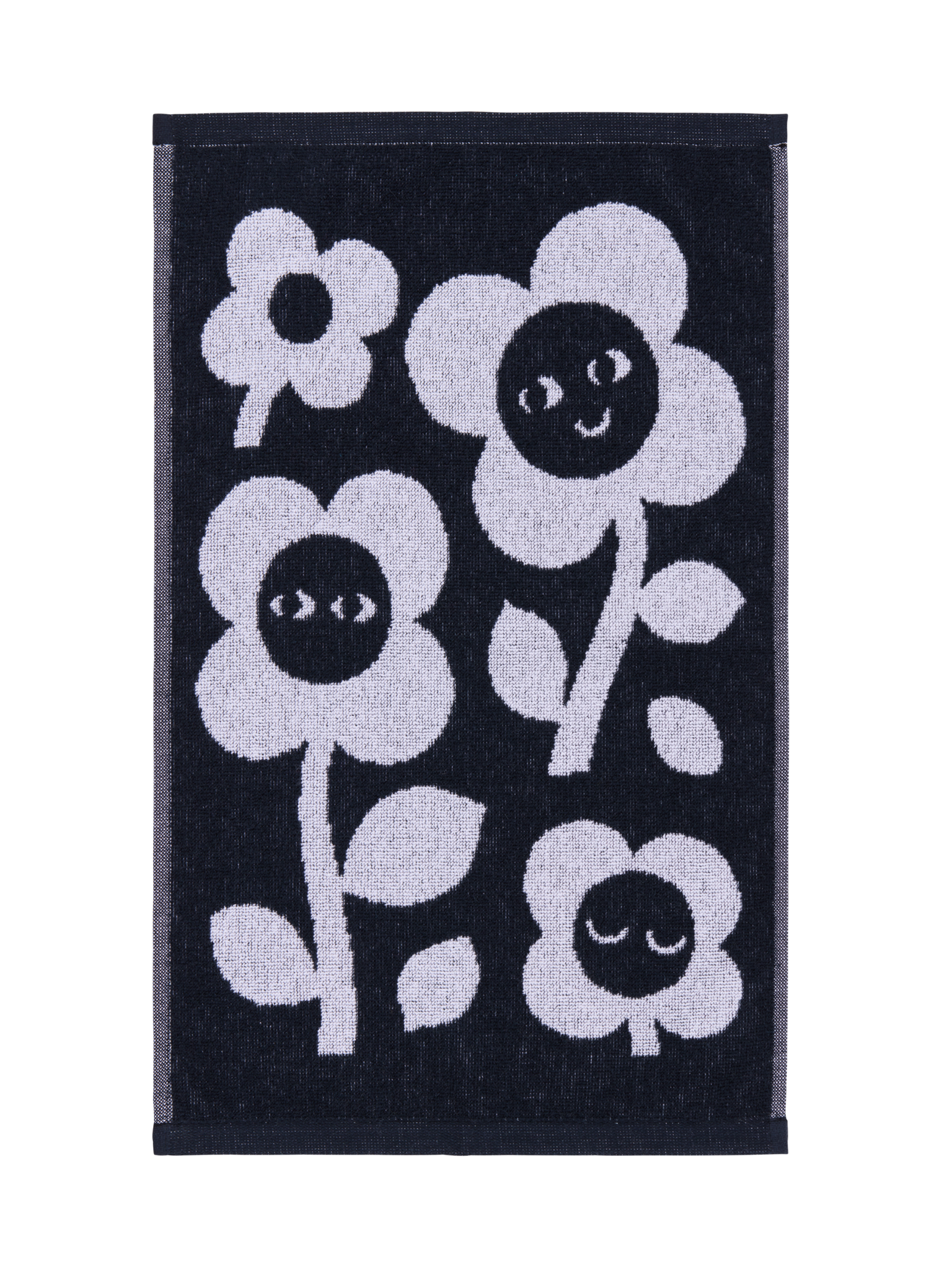 70562-5496-01-12; Finlayson Riemu Hand Towel Black / White / 30x50 cm 