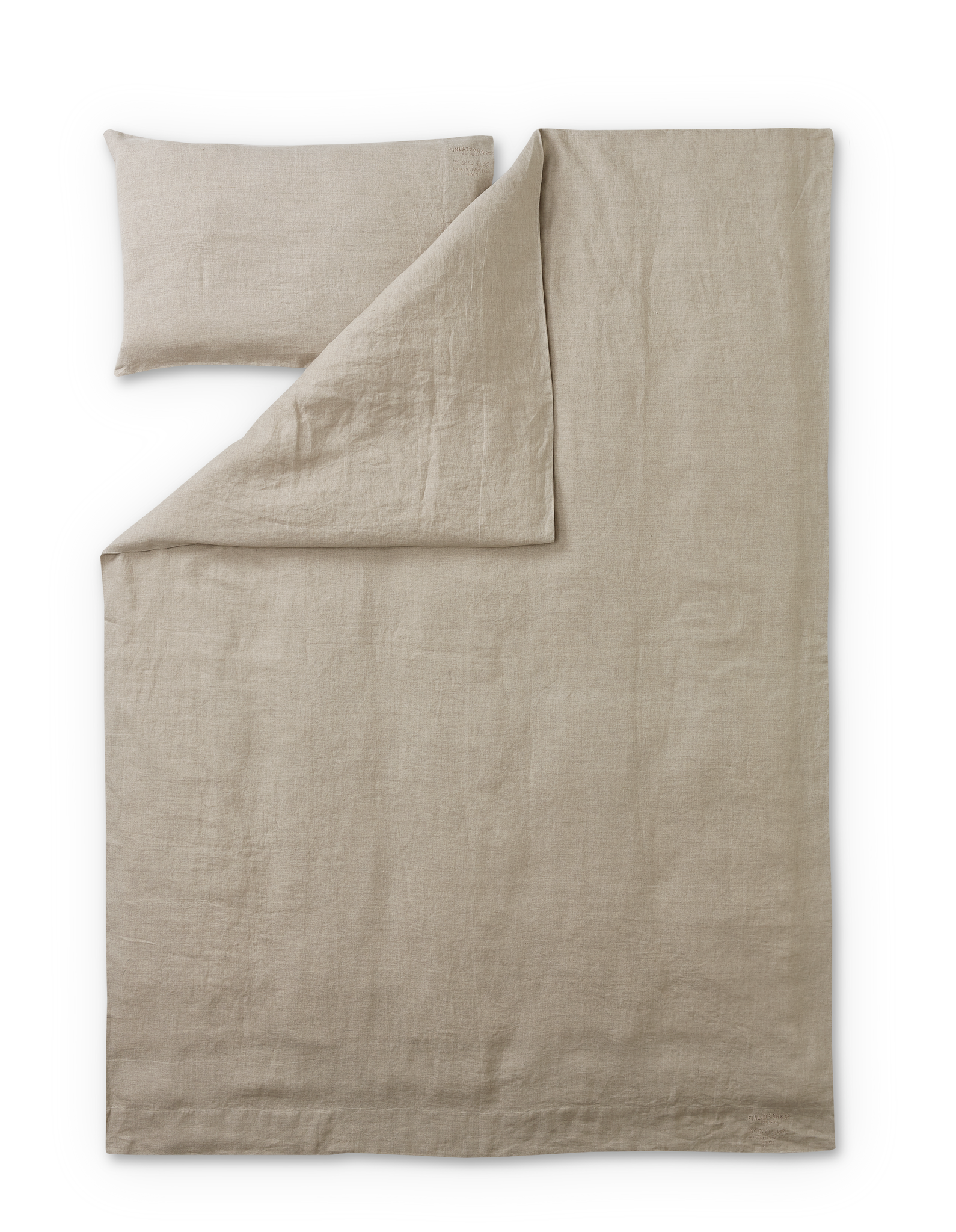 60750-0200-01-06; Finlayson Jesus Linen duvet cover set Flax / 150x210 + 50x75 cm 