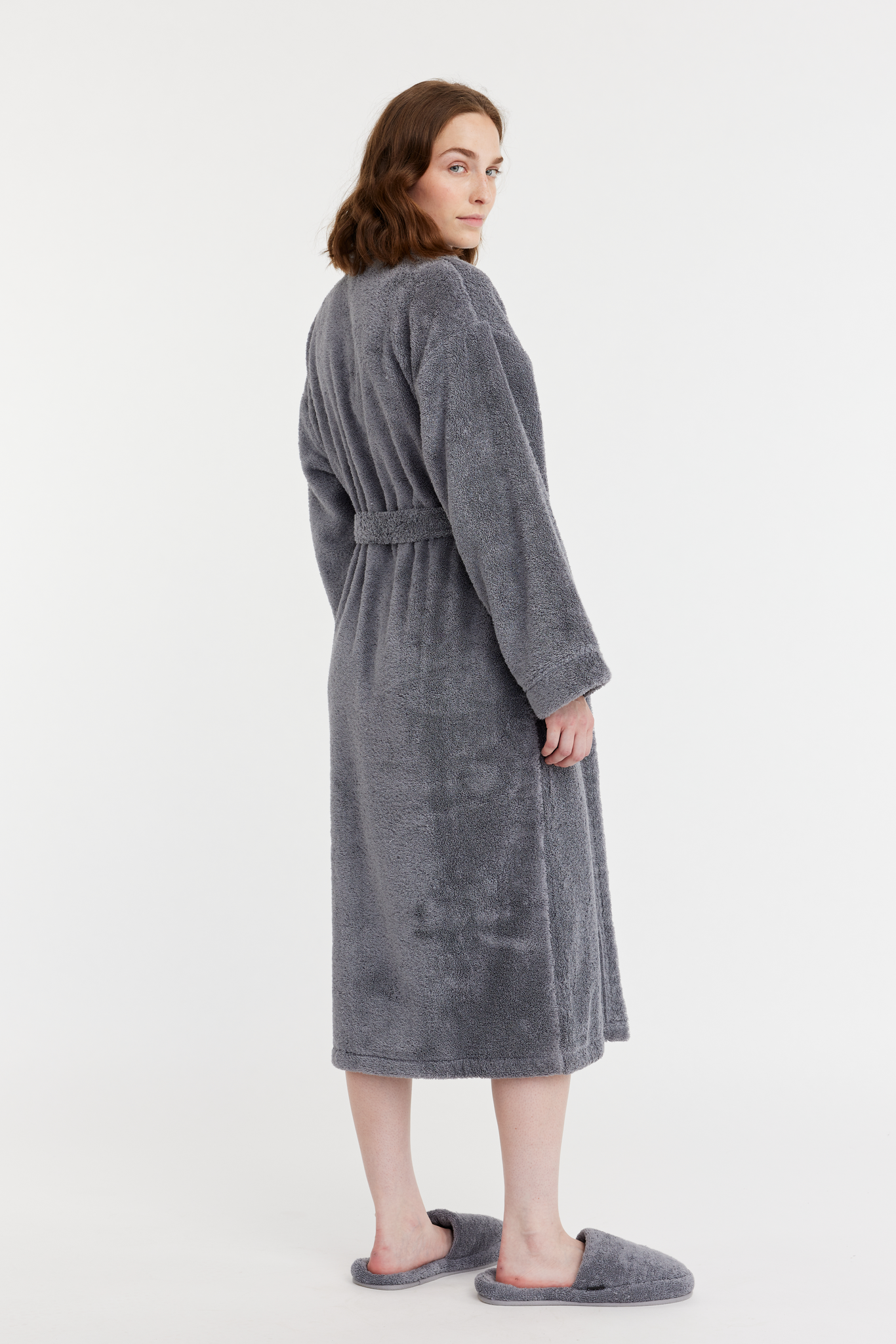 70227-0004-03-03_4; 70227-0004-02-03_4; 70227-0004-01-03_4; Finlayson Hali Bathrobe Grey / S/M 