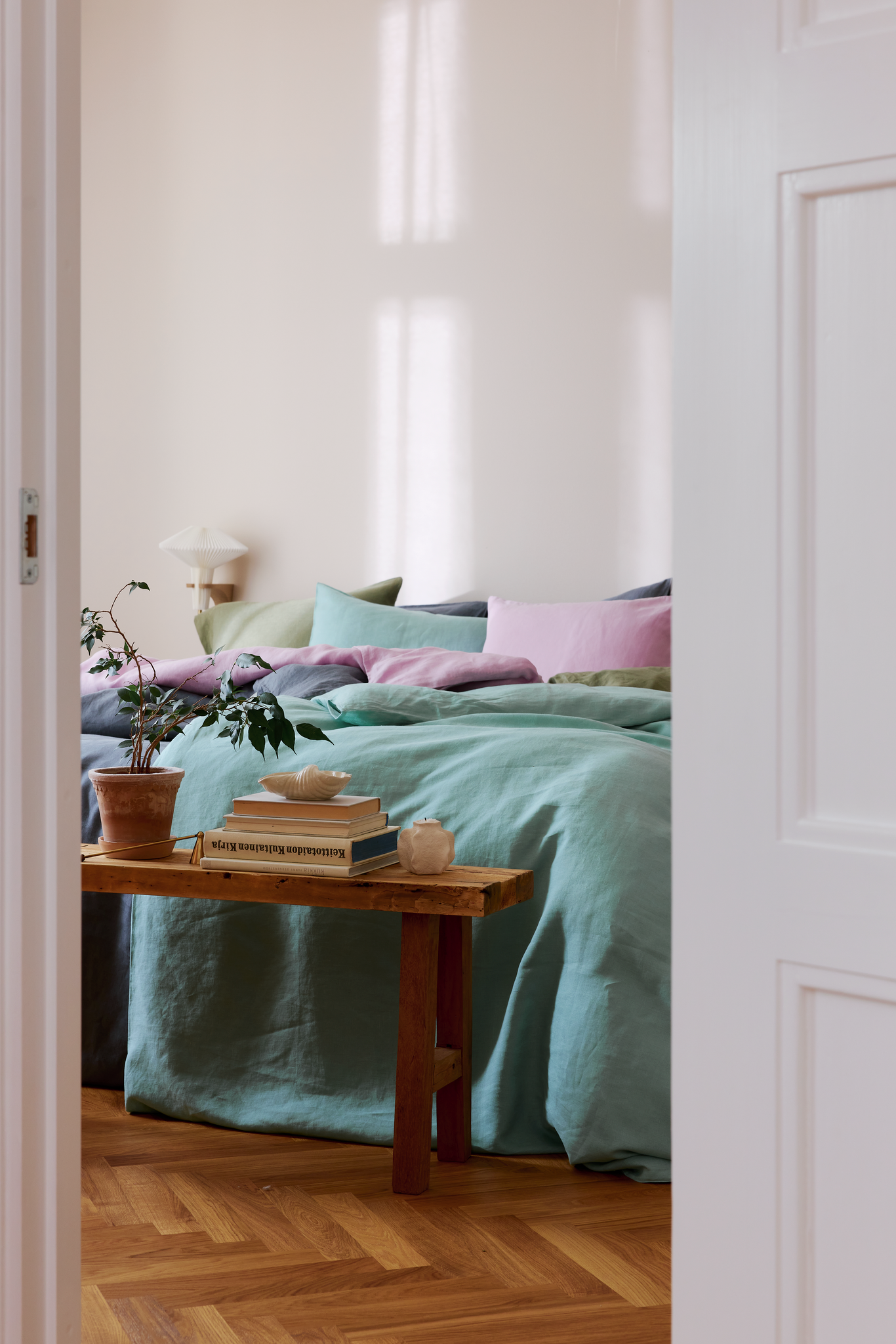 60765-0200-09-05_4; Finlayson Lino Linen double duvet cover set Lilac / 240x210 + 50x60 cm 