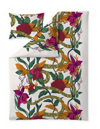 109122-8100; Finlayson Kielletty puutarha Satin Duvet Cover set Multi / 150x210 cm 