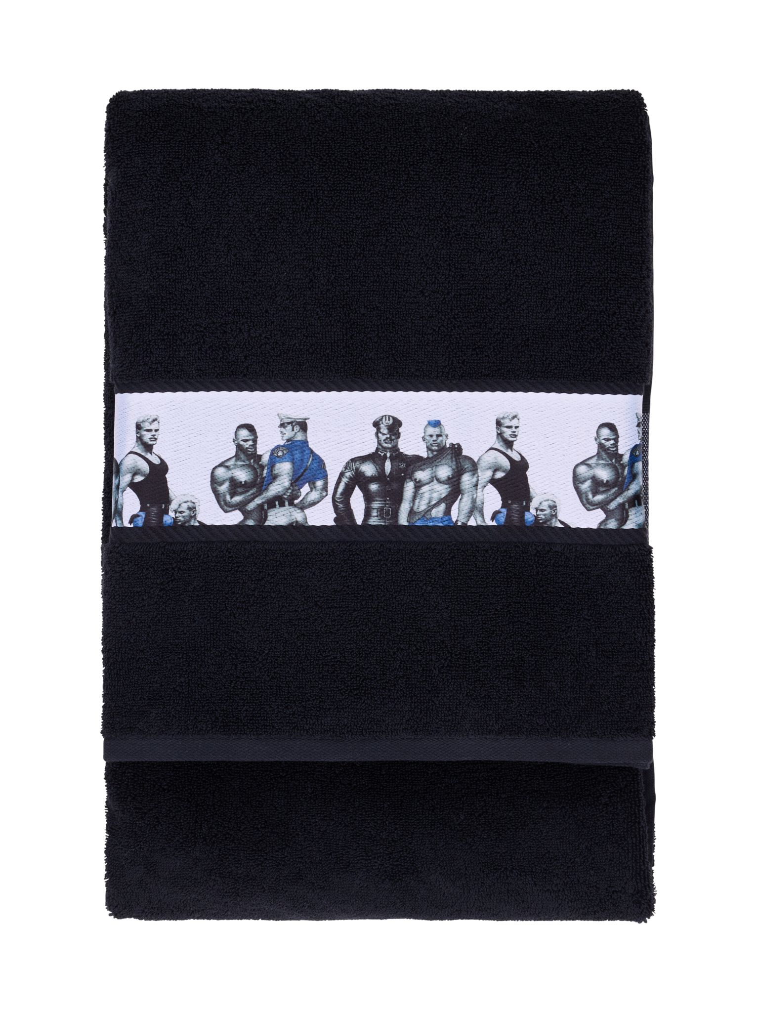 70156-4864-01-06; Finlayson Tom of Finland Bath Towel Black / 90x180 cm 