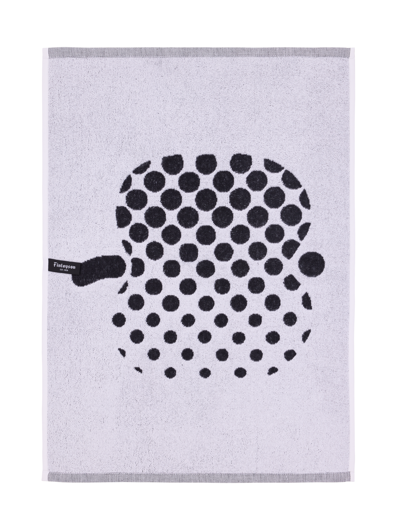 71063-1367-06-12_2; Finlayson Optinen Omena Hand Towel Black / 50x70 cm 