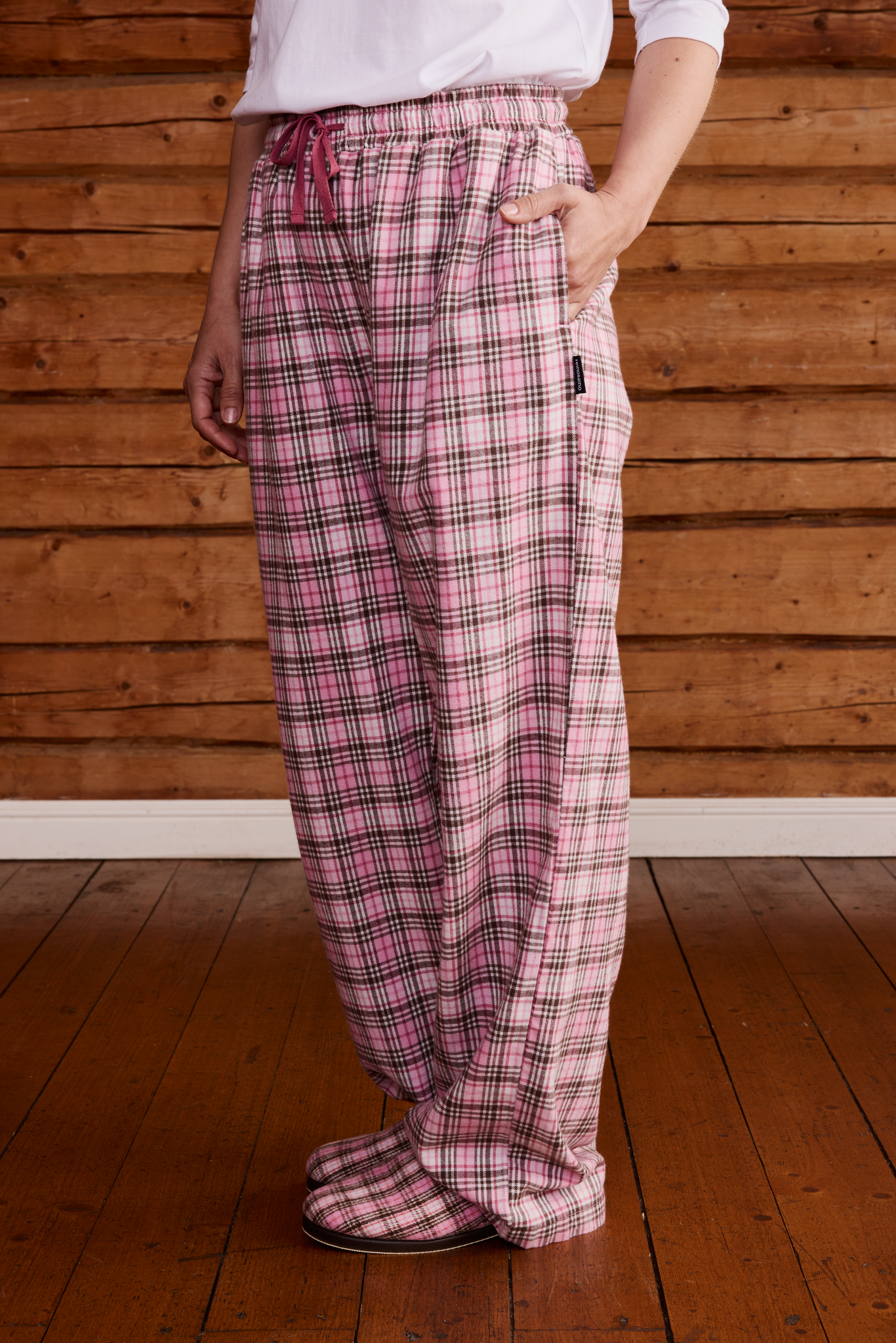22719160004_1; 22719160002_1; 22719160003_1; 22719160001_1; Finlayson Aino Flannel Pyjama Trousers Light Red / S 
