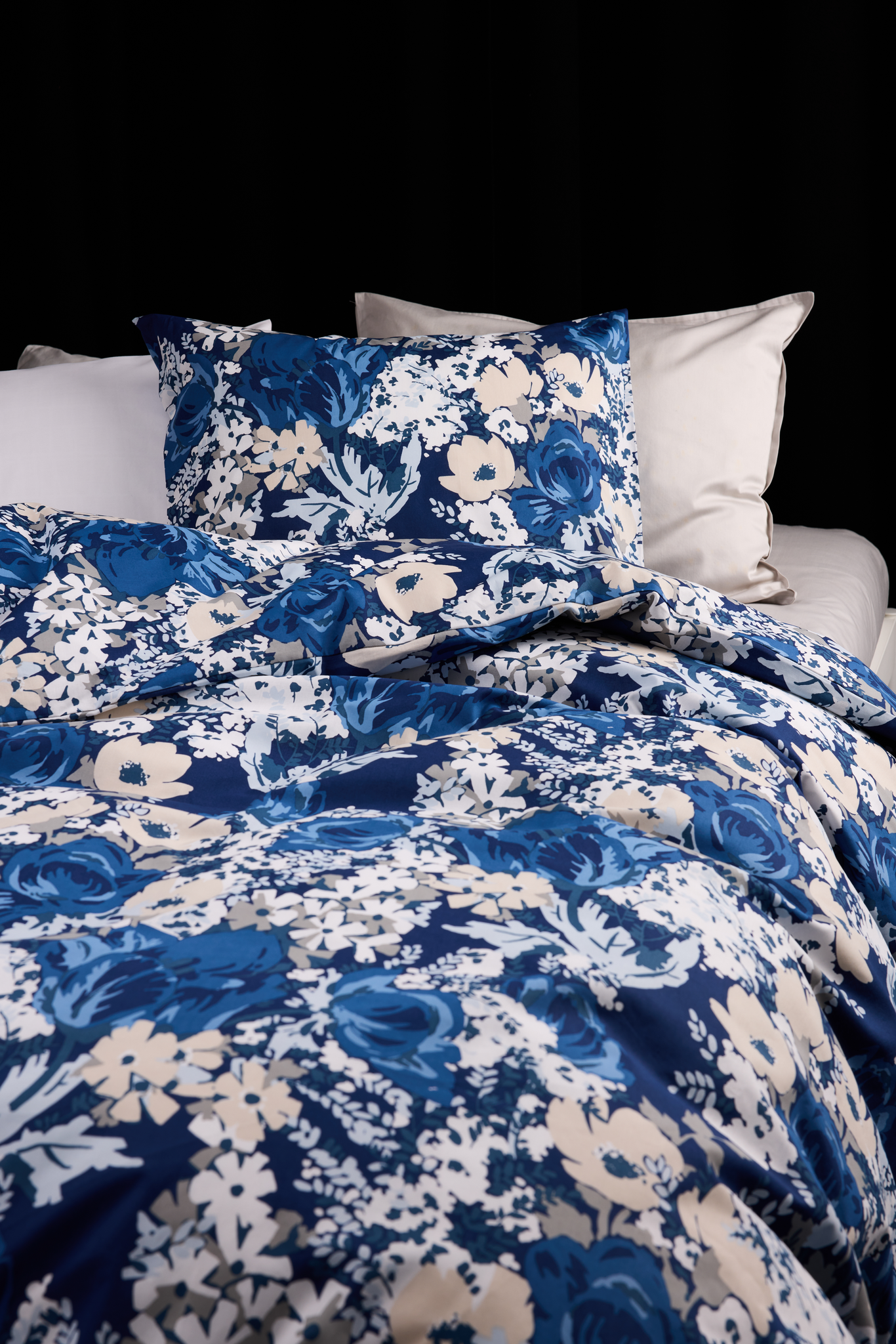 60650-4999-07-06_1; Finlayson Aini duvet cover set Blue / Beige / 150x210 + 50x60 cm 