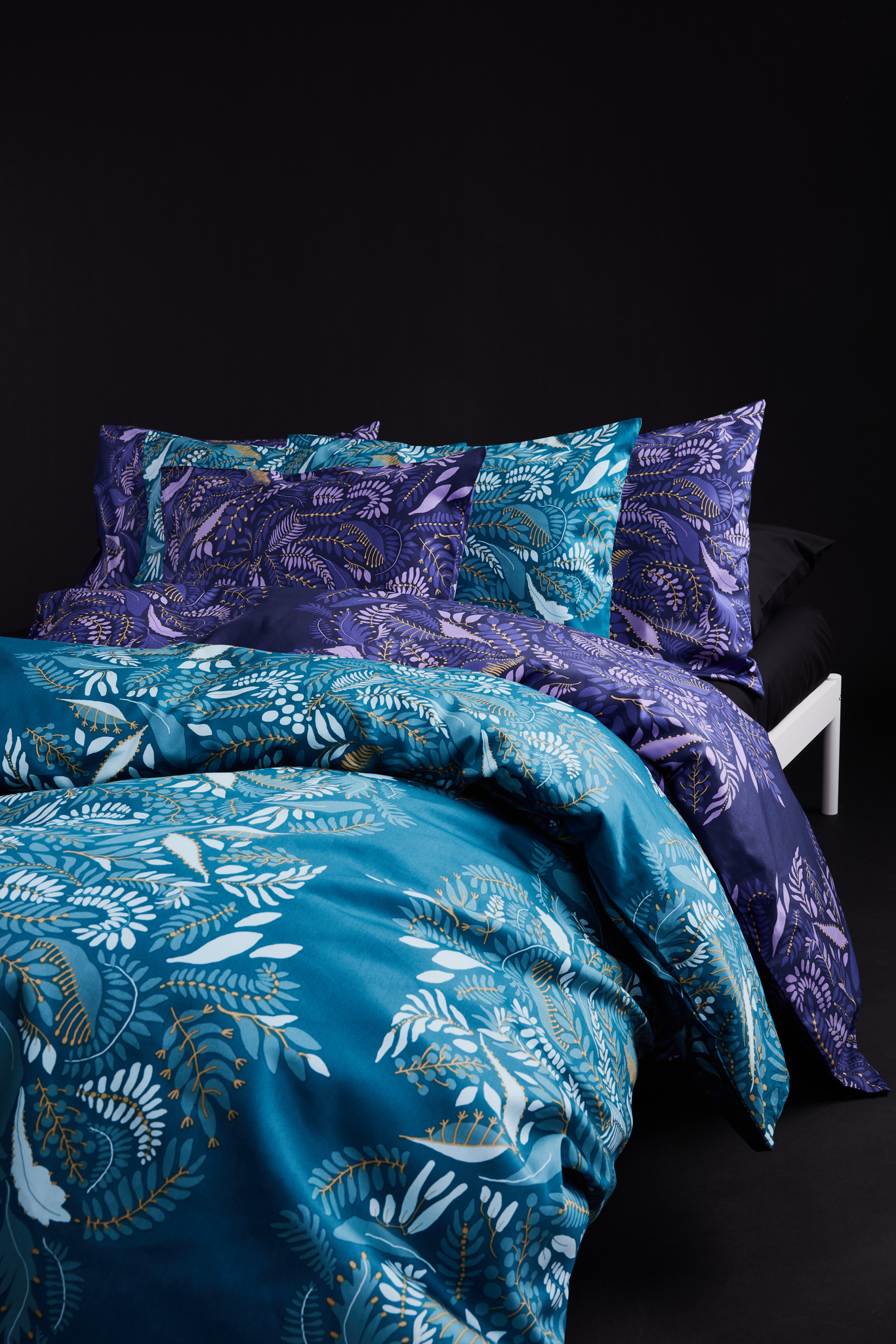 60138-5053-04-10_1; 60138-5053-03-10_1; Finlayson Pihamaa Sateen Pillowcase Petrol / 50x60 cm 