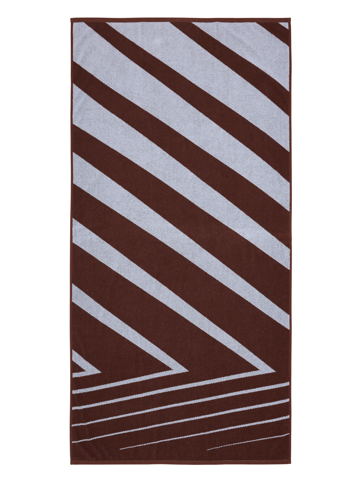 70570-4424-02-06_1; Finlayson Korret Bath Towel Brown / Light Blue / 90x180 cm 