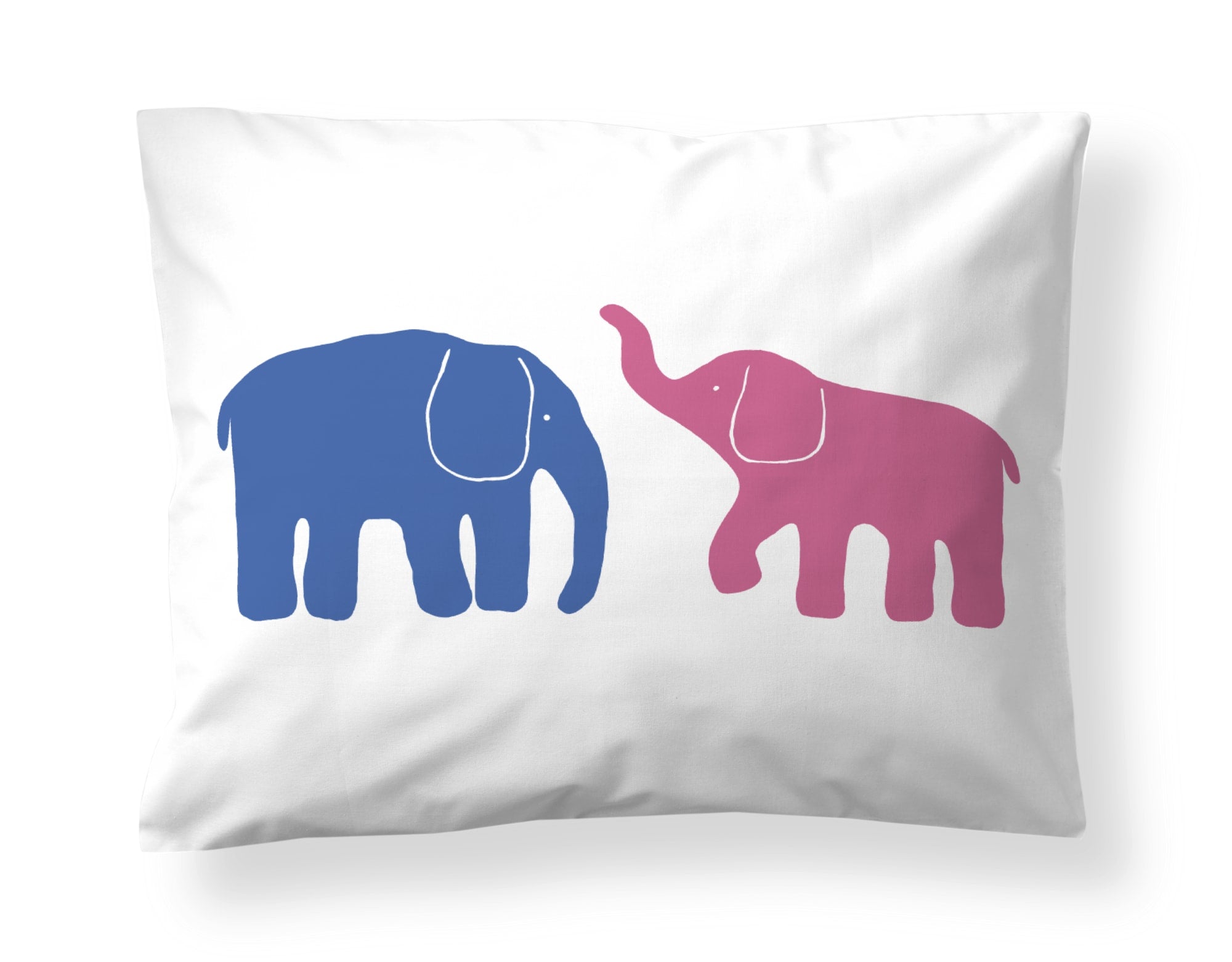 Kaksi elefanttia Pillowcase