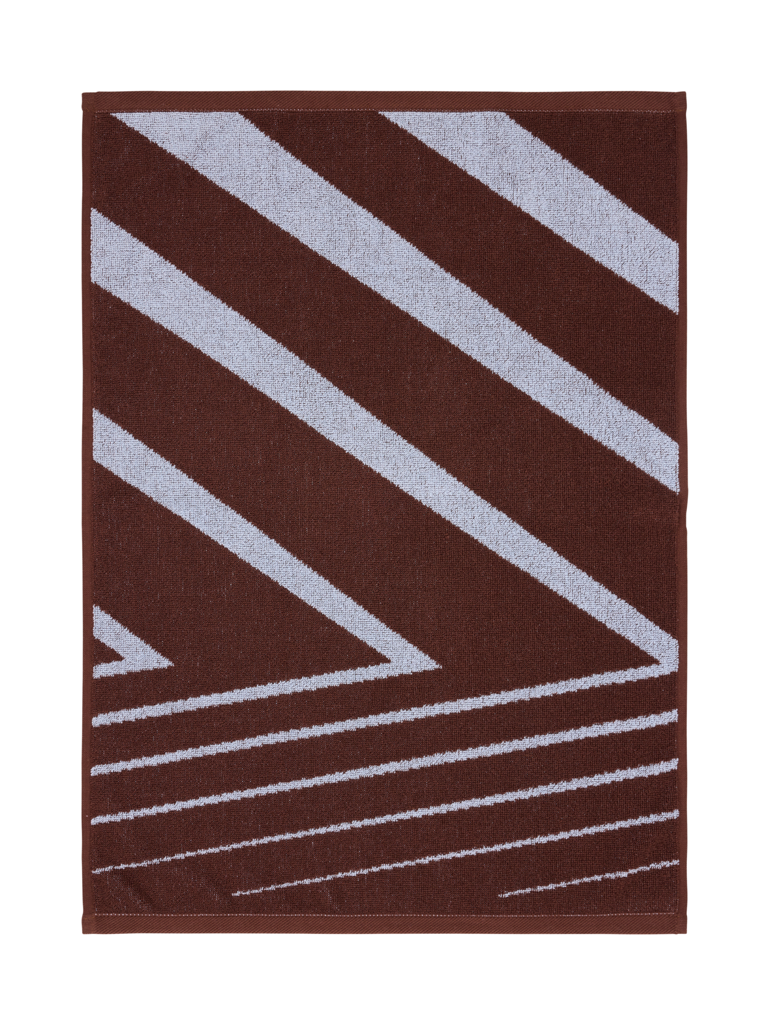 70563-4424-02-12_1; Finlayson Korret Hand Towel Brown / Light Blue / 50x70 cm 