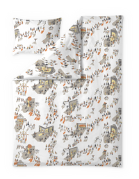 60653-4914-04-06; Finlayson Kylillä Duvet Cover Set Beige / Orange / 150x210 + 50x60 cm 