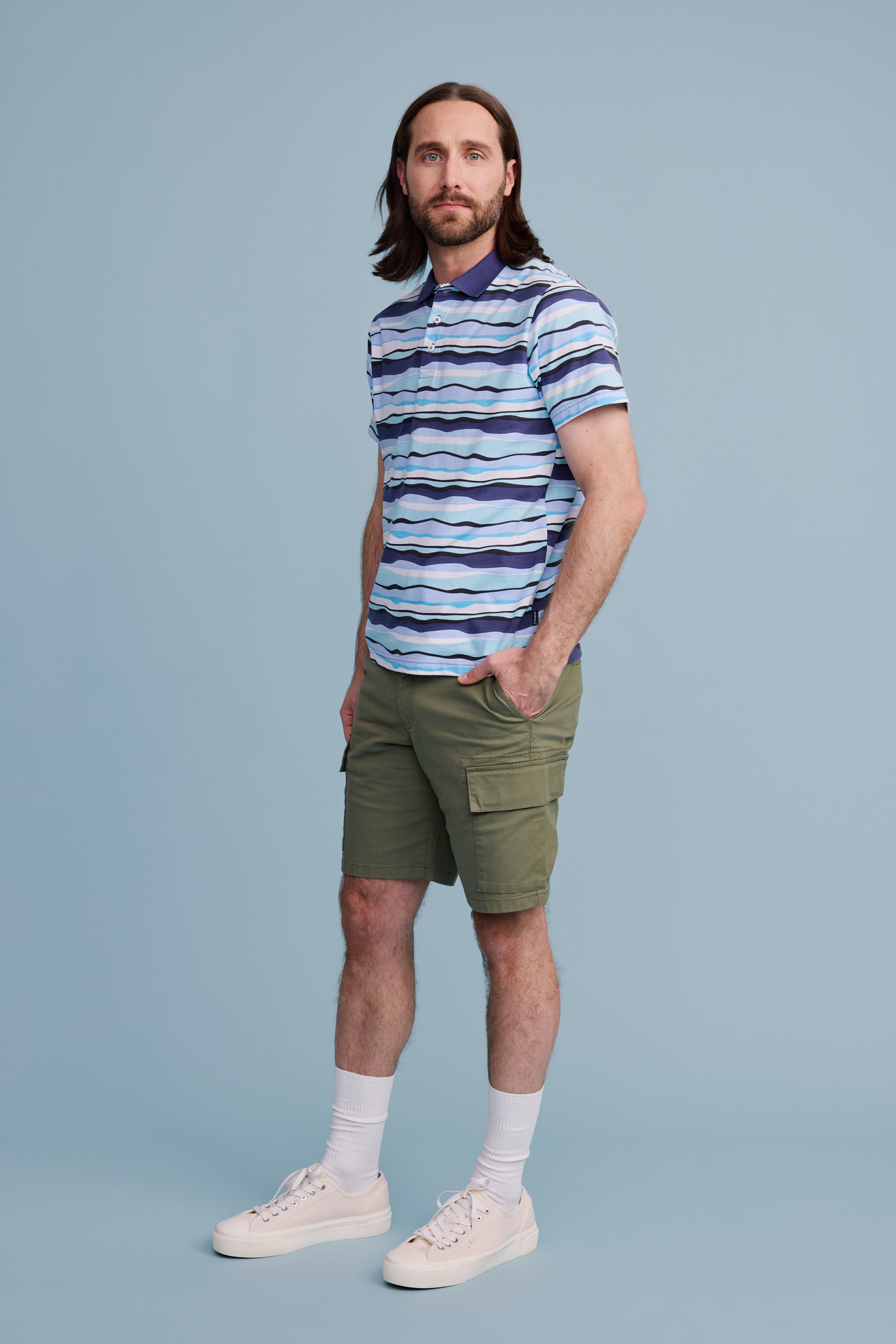 22601484002_2; Finlayson Aamu Polo T-Shirt Blue / M 