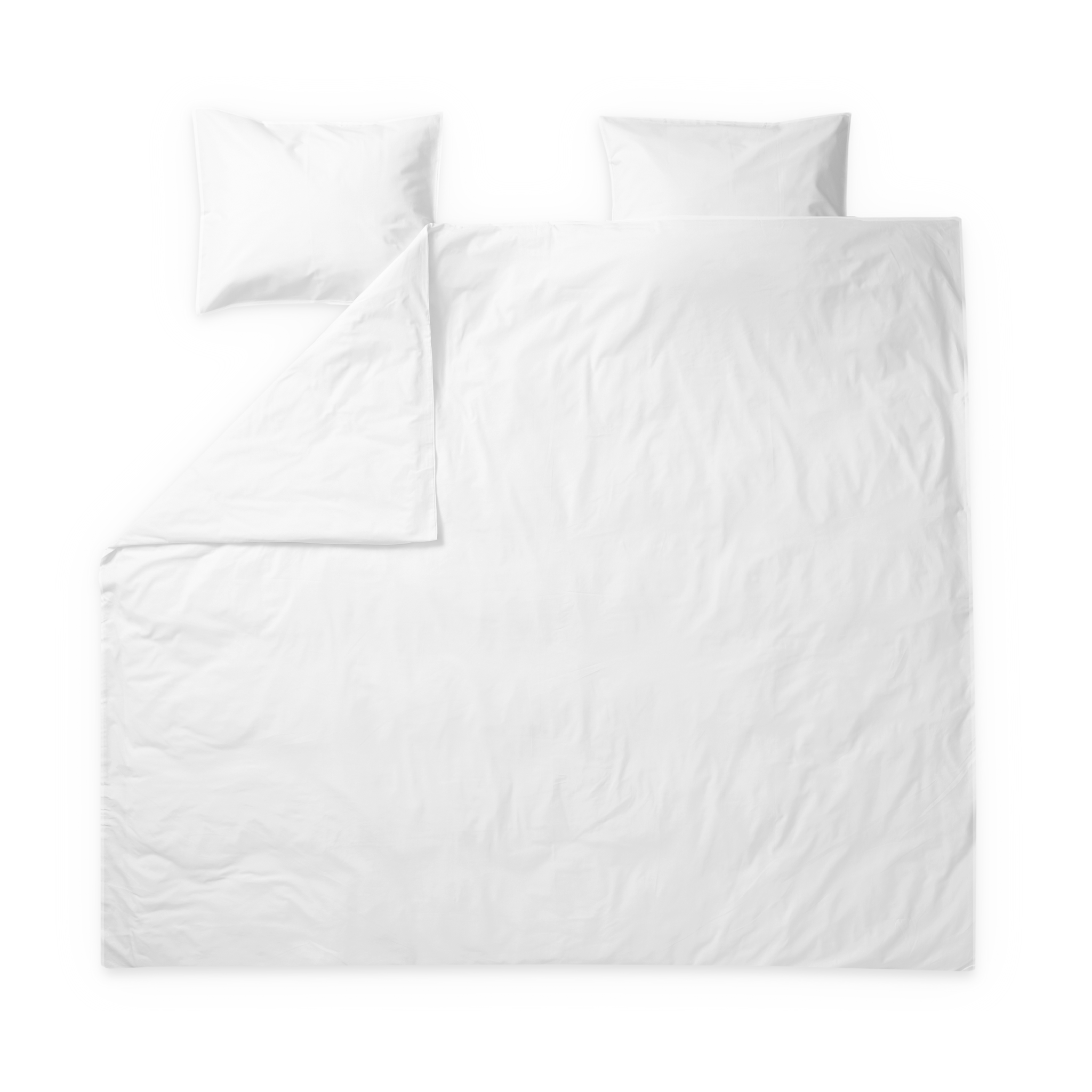 60694-0100-01-05; Finlayson Uni Sateen Double Duvet Cover Set White / 240x210 + 50x60 cm 