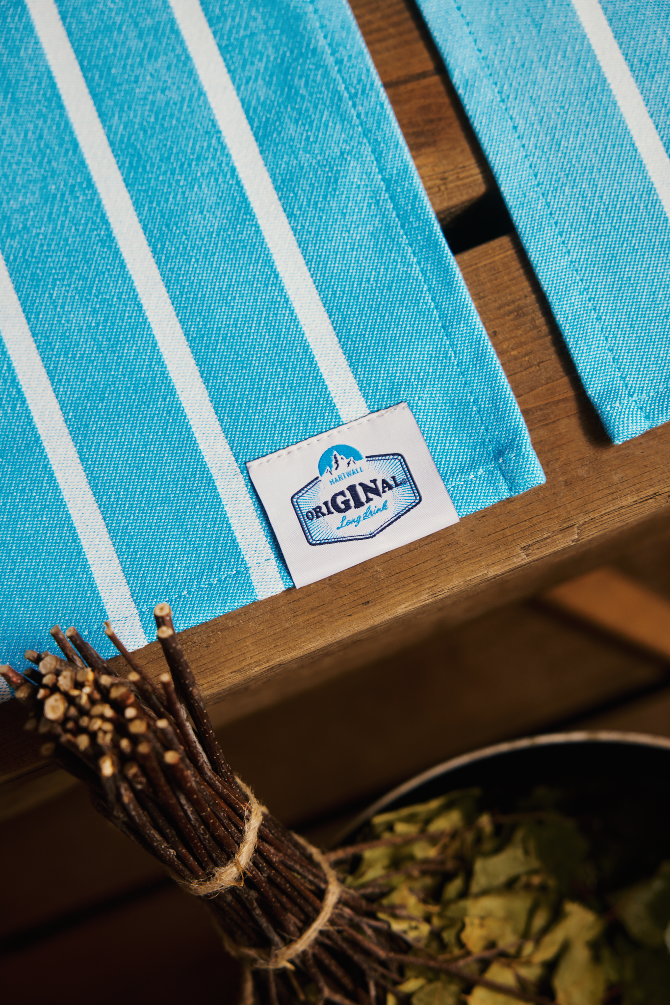 70101-5432-01-12_3; Finlayson Original Long Drink Sauna Seat Cover Turquoise / 50x60 cm 