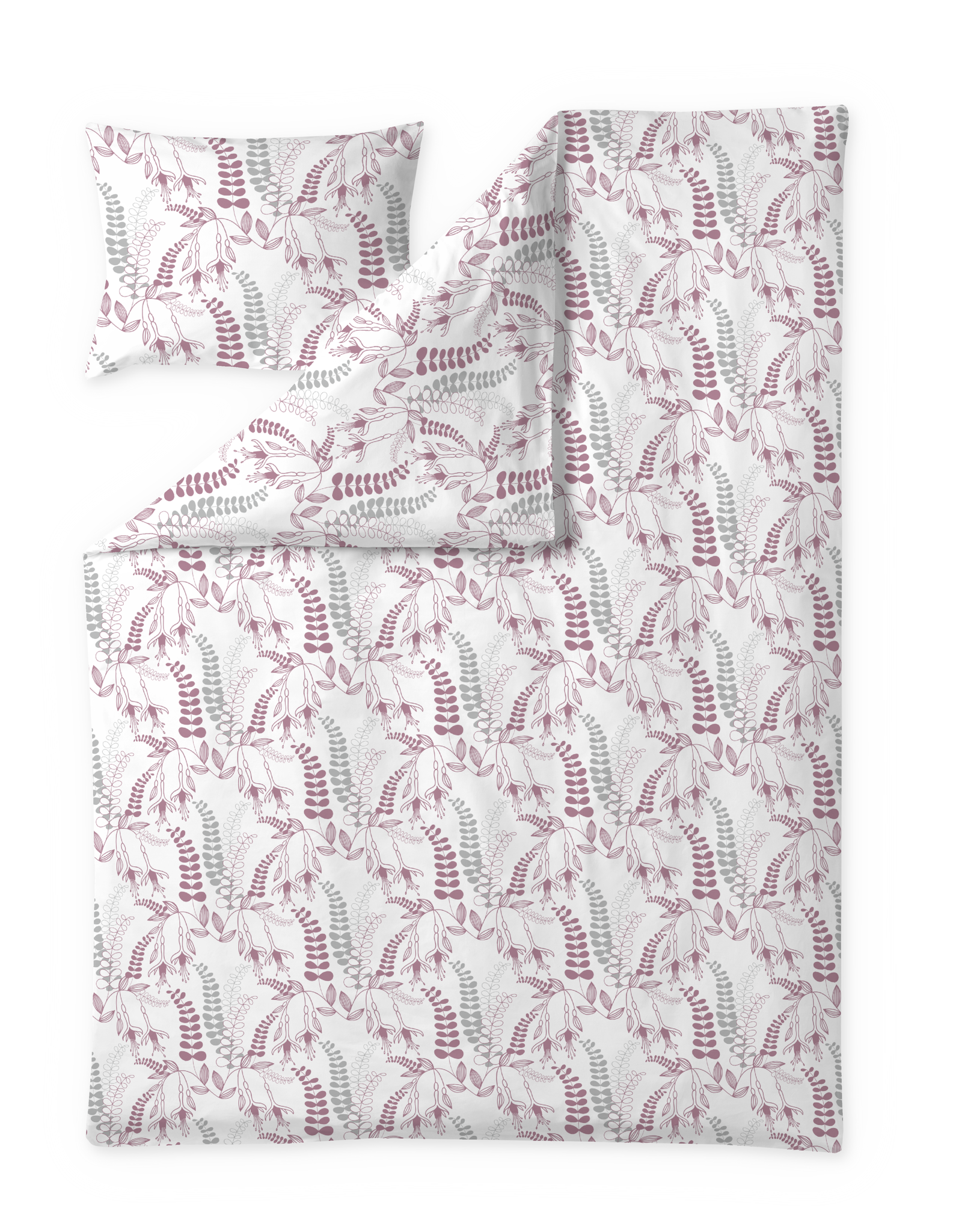 60653-5015-05-06; Finlayson Hanna Duvet Cover Set Malva / Grey / 150x210 + 50x60 cm 