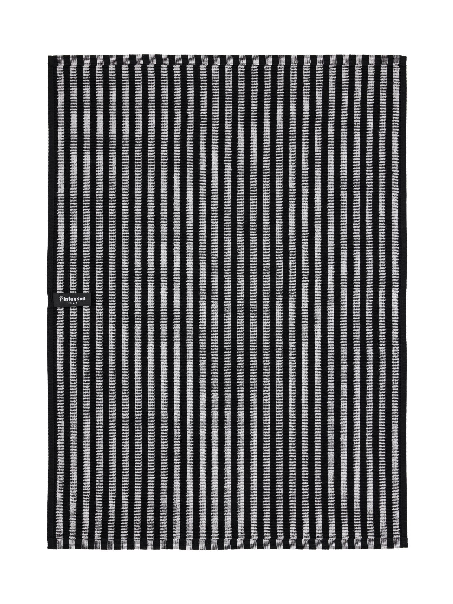 71172-1488-01-12_4; Finlayson Raita handtowel Black / Grey / 50x70 cm 