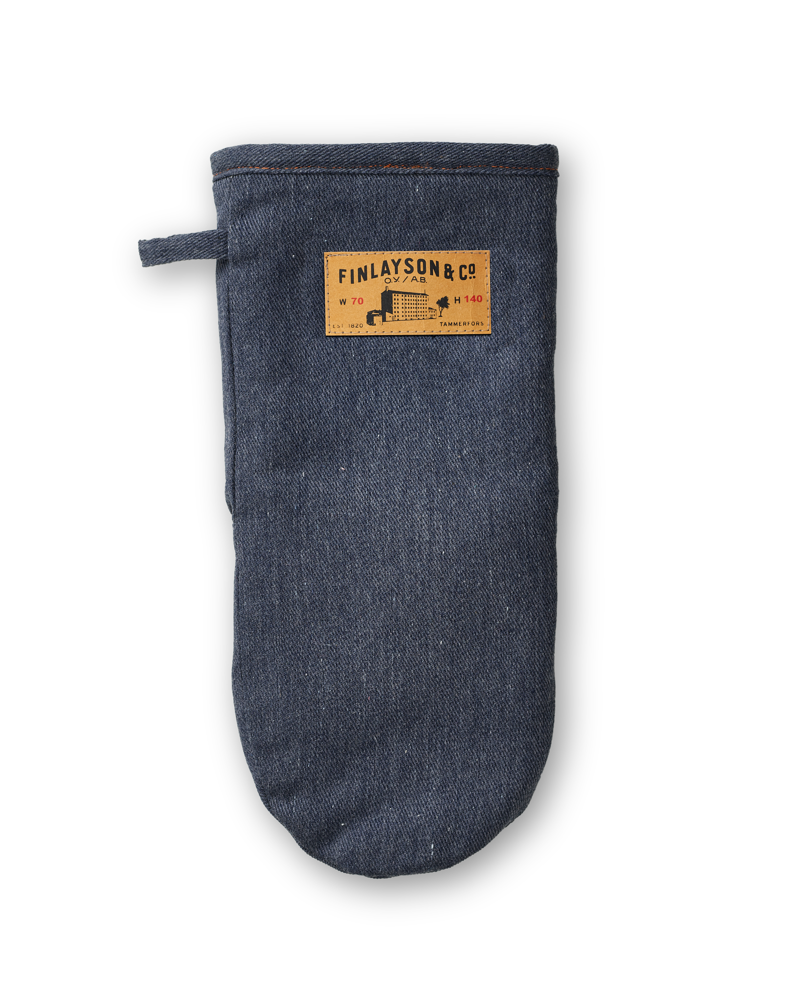 80006-0100-01-10; Finlayson Old Jeans Oven Mitt Blue / 15x30 cm 